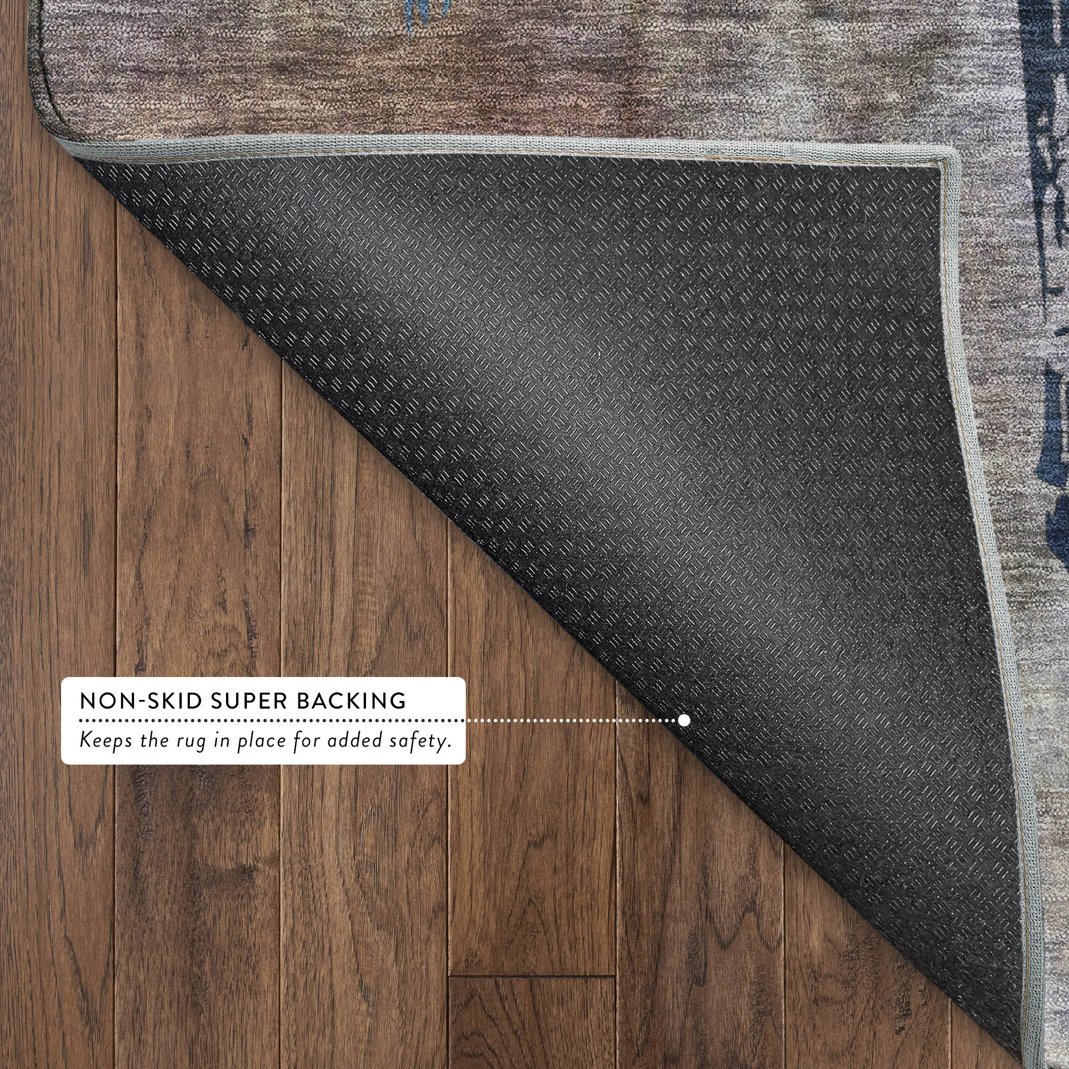 Vienna Machine Washable Transitional Brown Rug 1'8" x 2'6" #shape_Rectangle