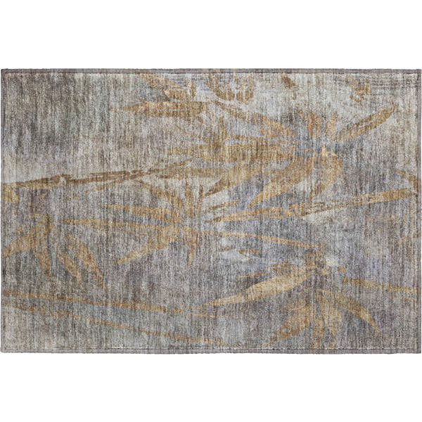Vienna Machine Washable Transitional Khaki Brown Rug 1'8" x 2'6"