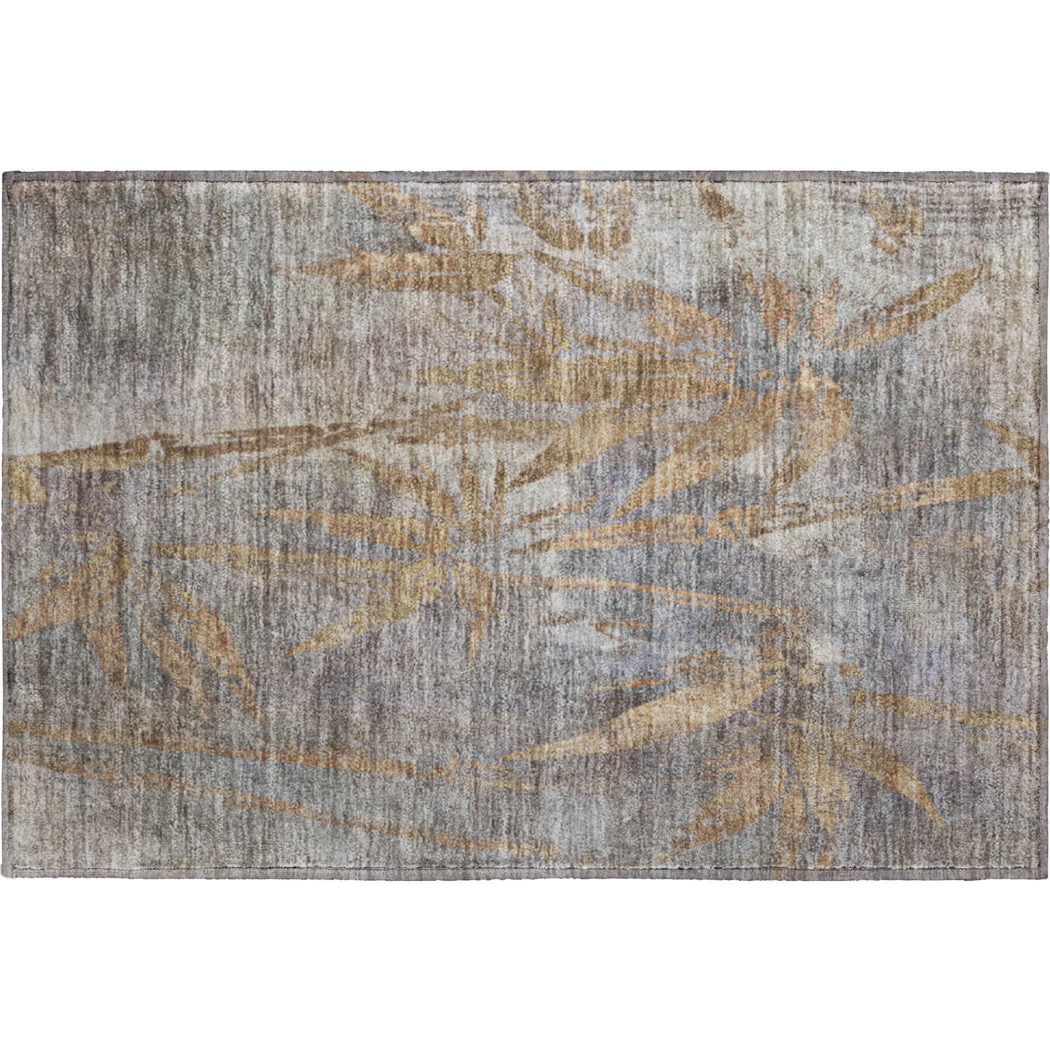 Vienna Machine Washable Transitional Khaki Brown Rug 1'8" x 2'6" #shape_Rectangle