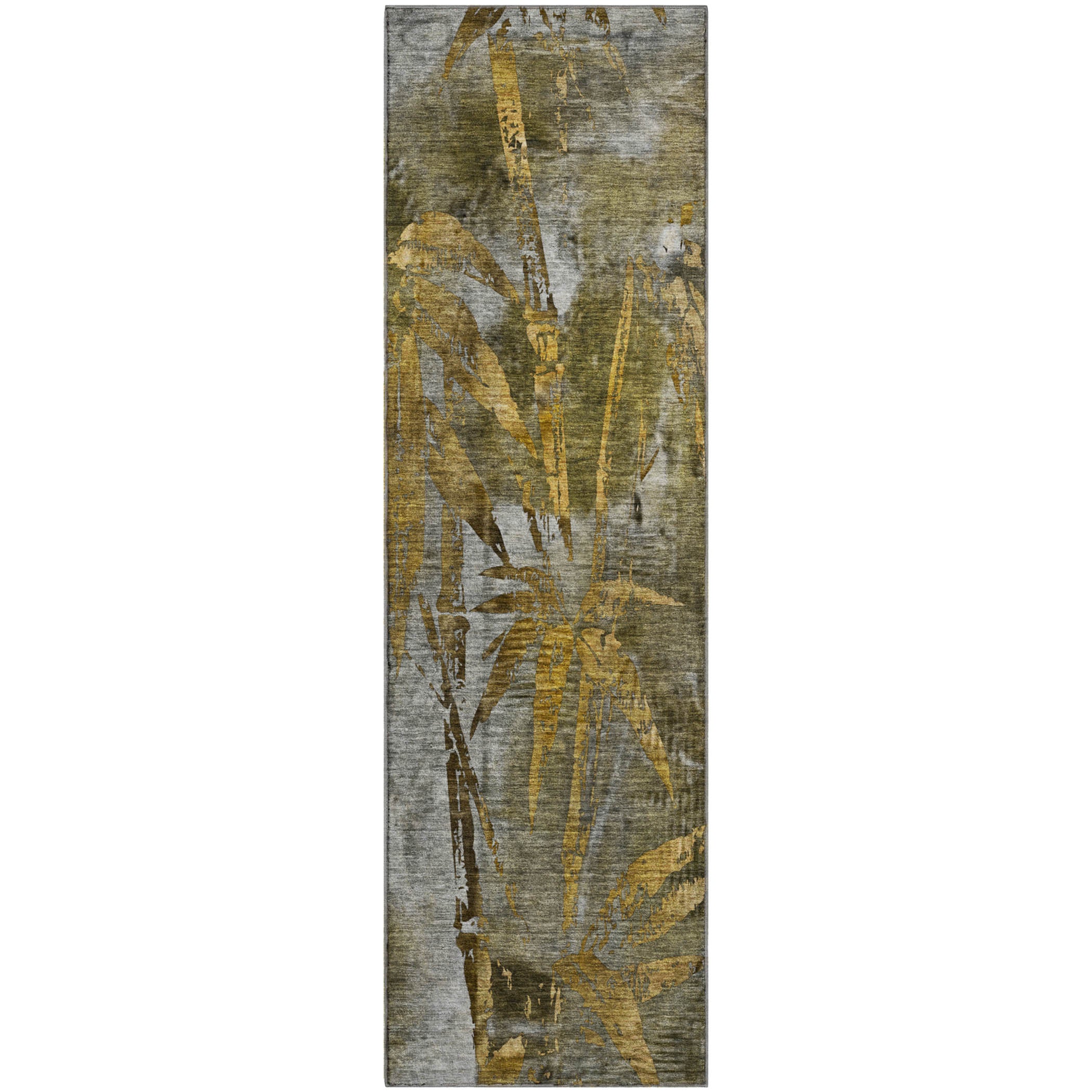 Vienna Machine Washable Transitional Pewter Gray Rug 2'3" x 7'6" #shape_Runner
