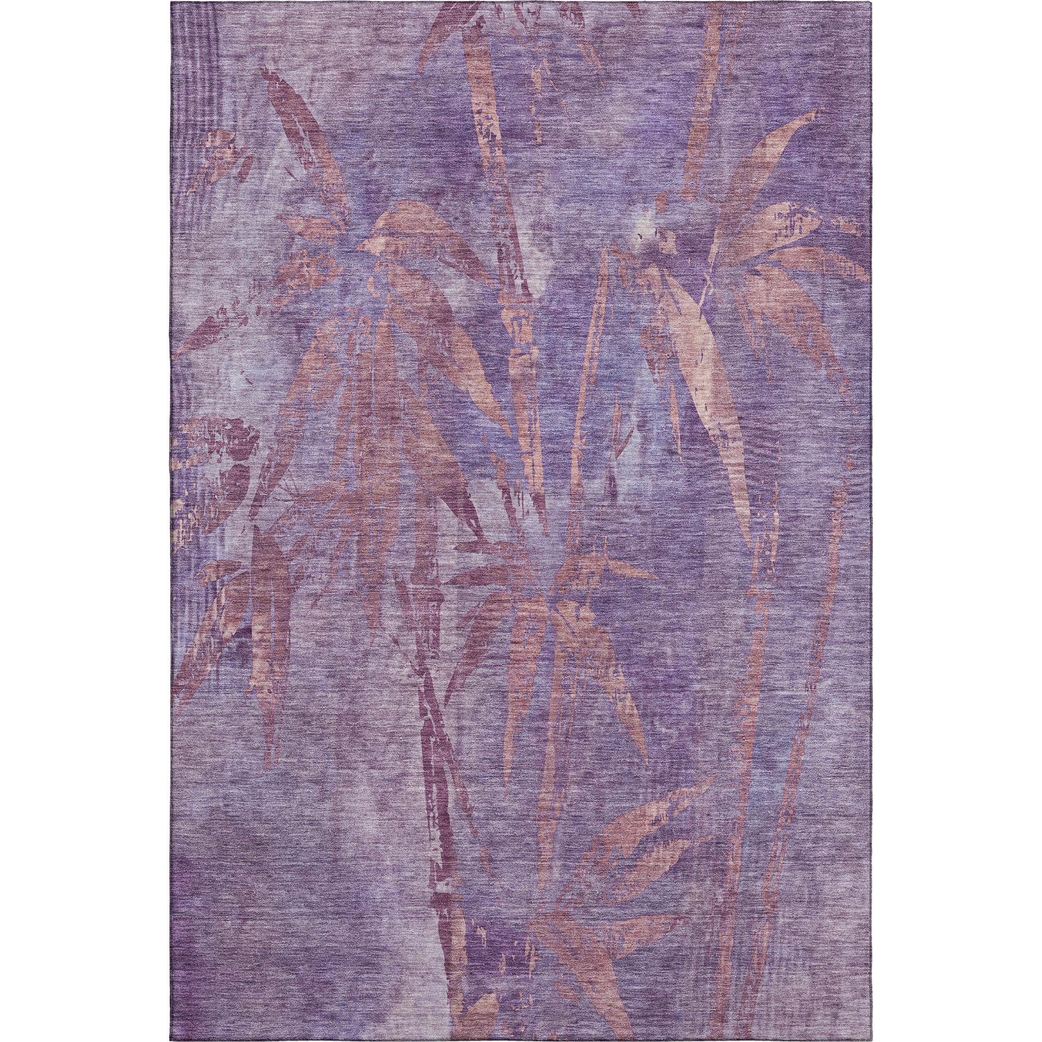 Vienna Machine Washable Transitional Plum Purple Rug 2'6" x 3'10" #shape_Rectangle