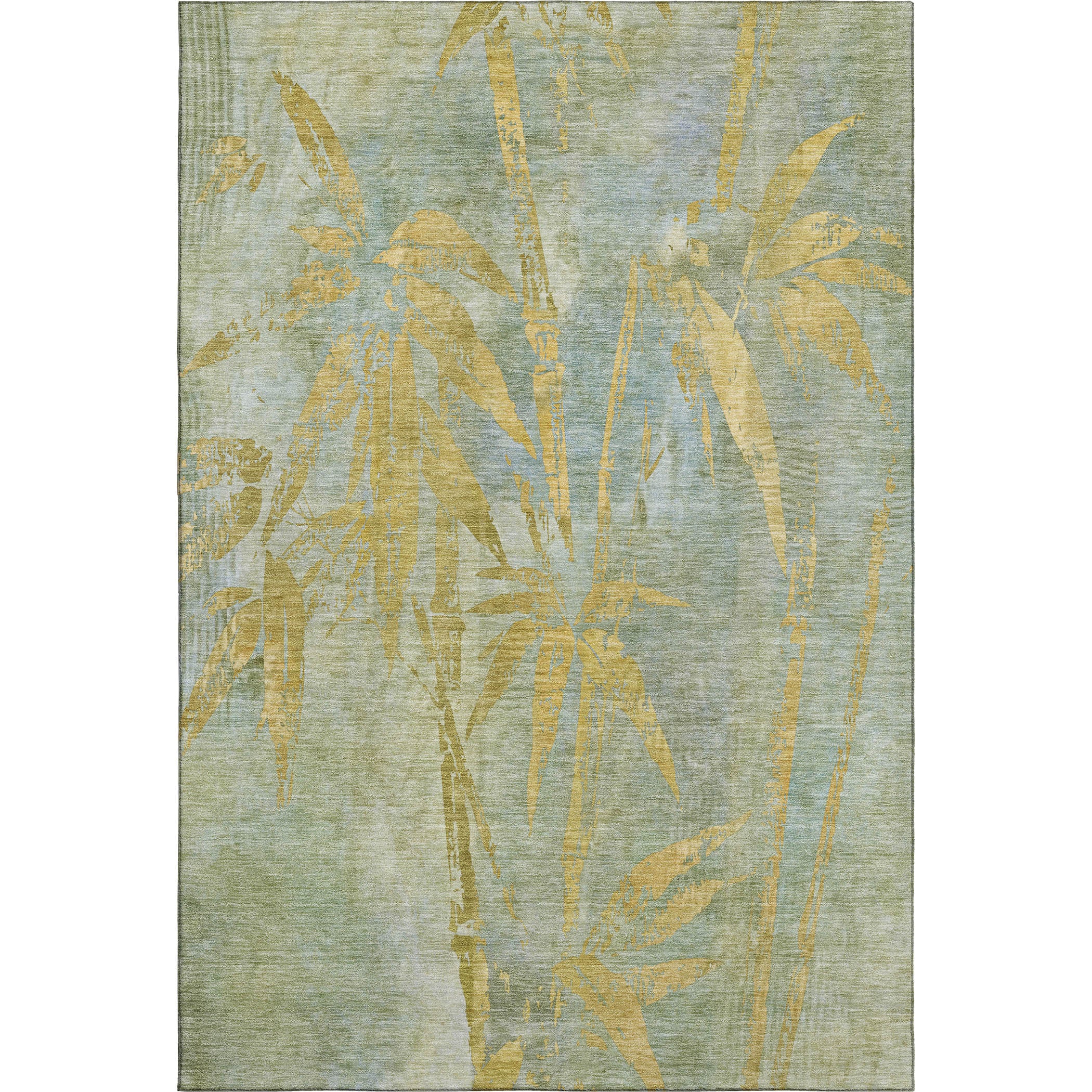 Vienna Machine Washable Transitional Sage Green Rug 2'6" x 3'10" #shape_Rectangle