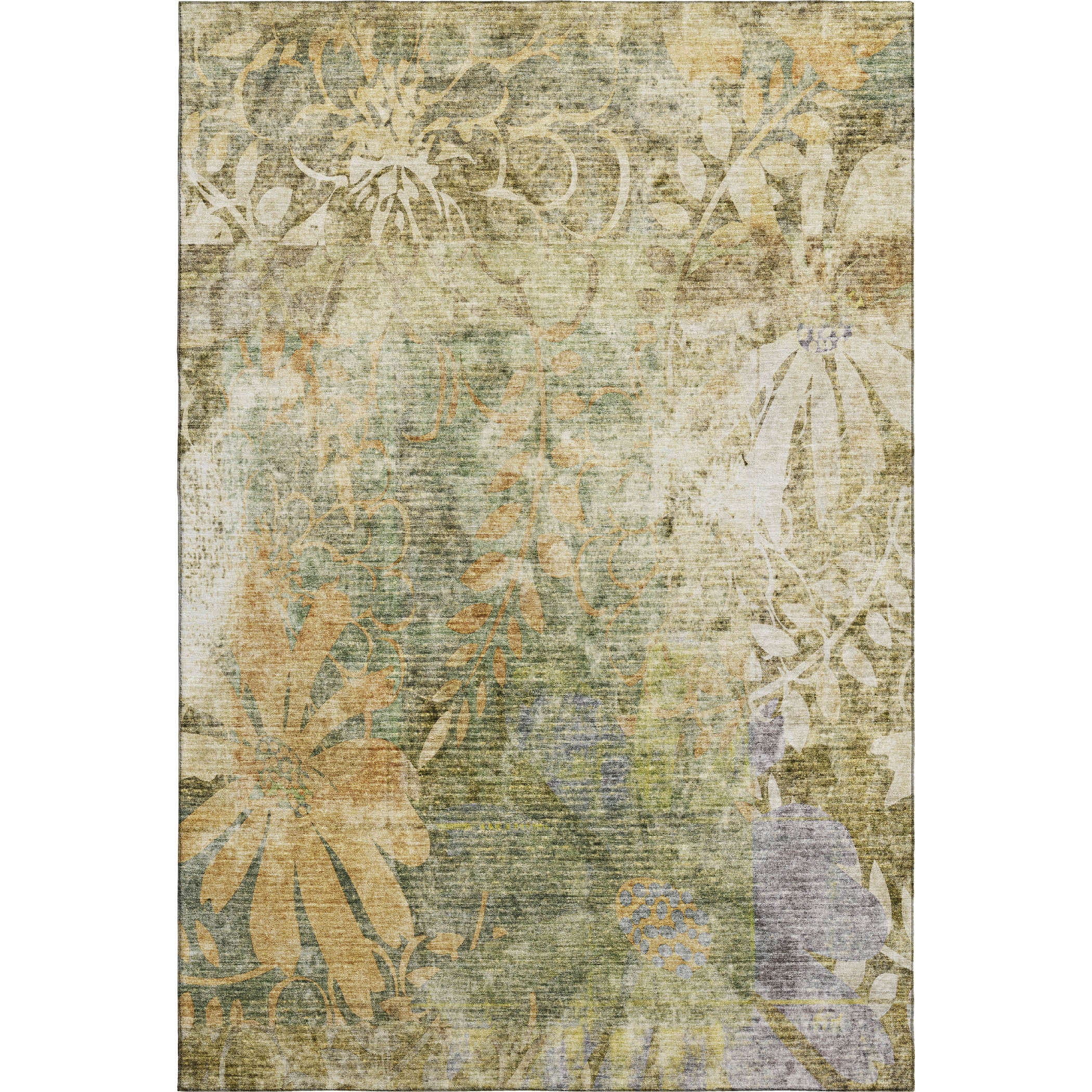 Lisbon Machine Washable Transitional Brown Rug 2'6" x 3'10" #shape_Rectangle