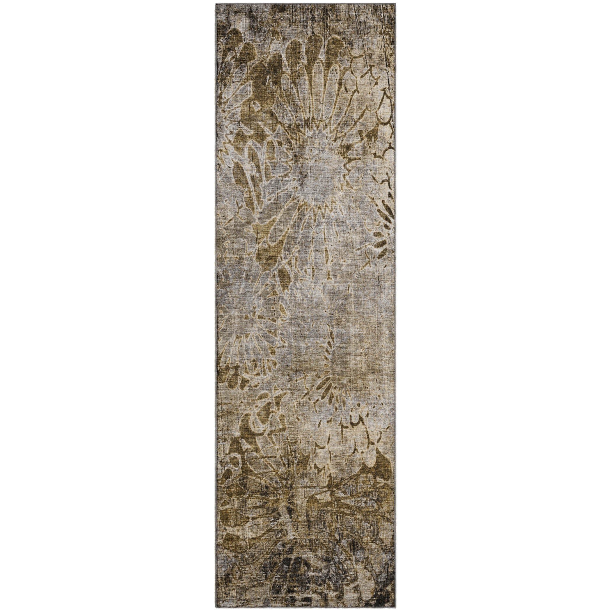 Hoi An Machine Washable Transitional Brown Rug 2'3" x 7'6" #shape_Runner