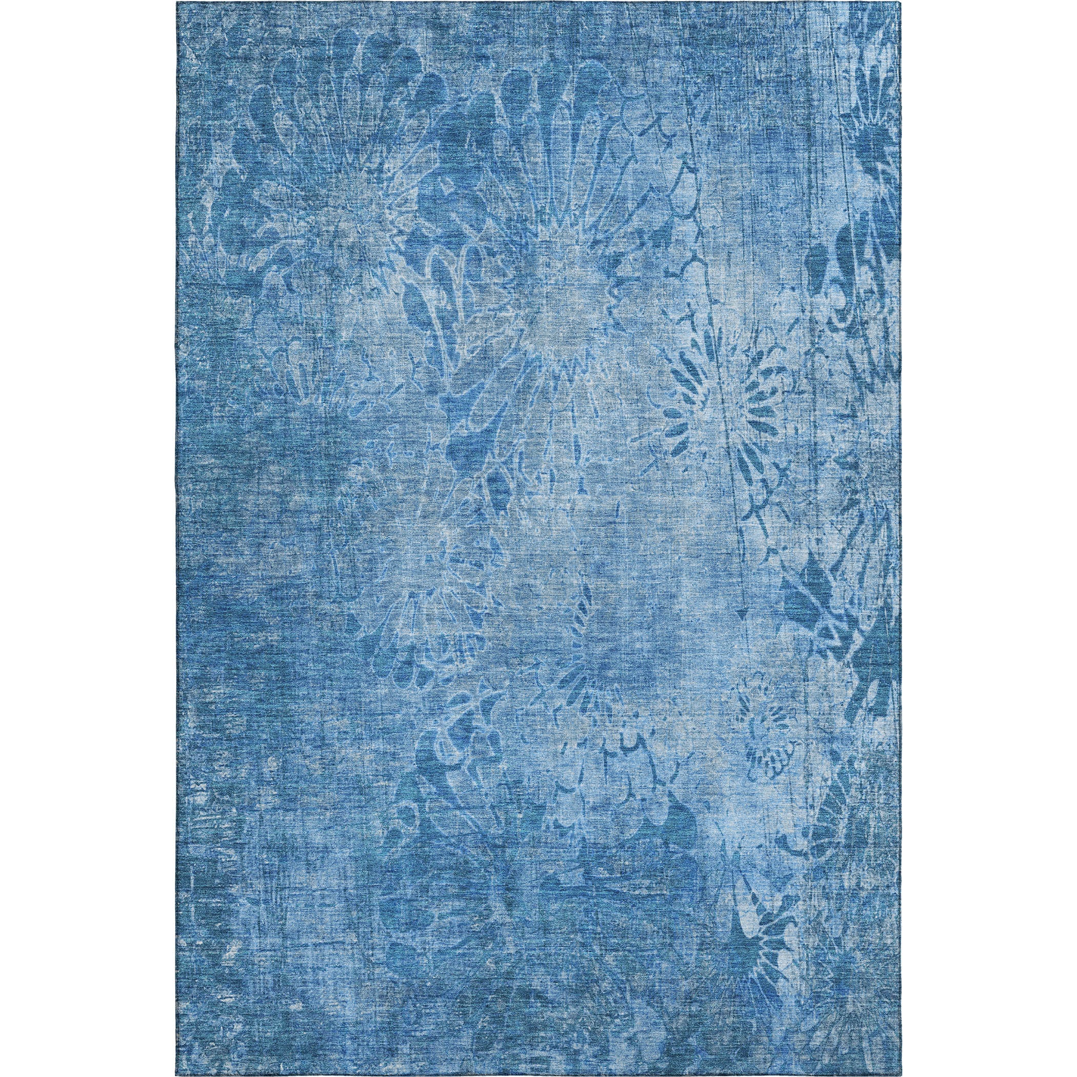 Hoi An Machine Washable Transitional Denim Blue Rug 2'6" x 3'10" #shape_Rectangle