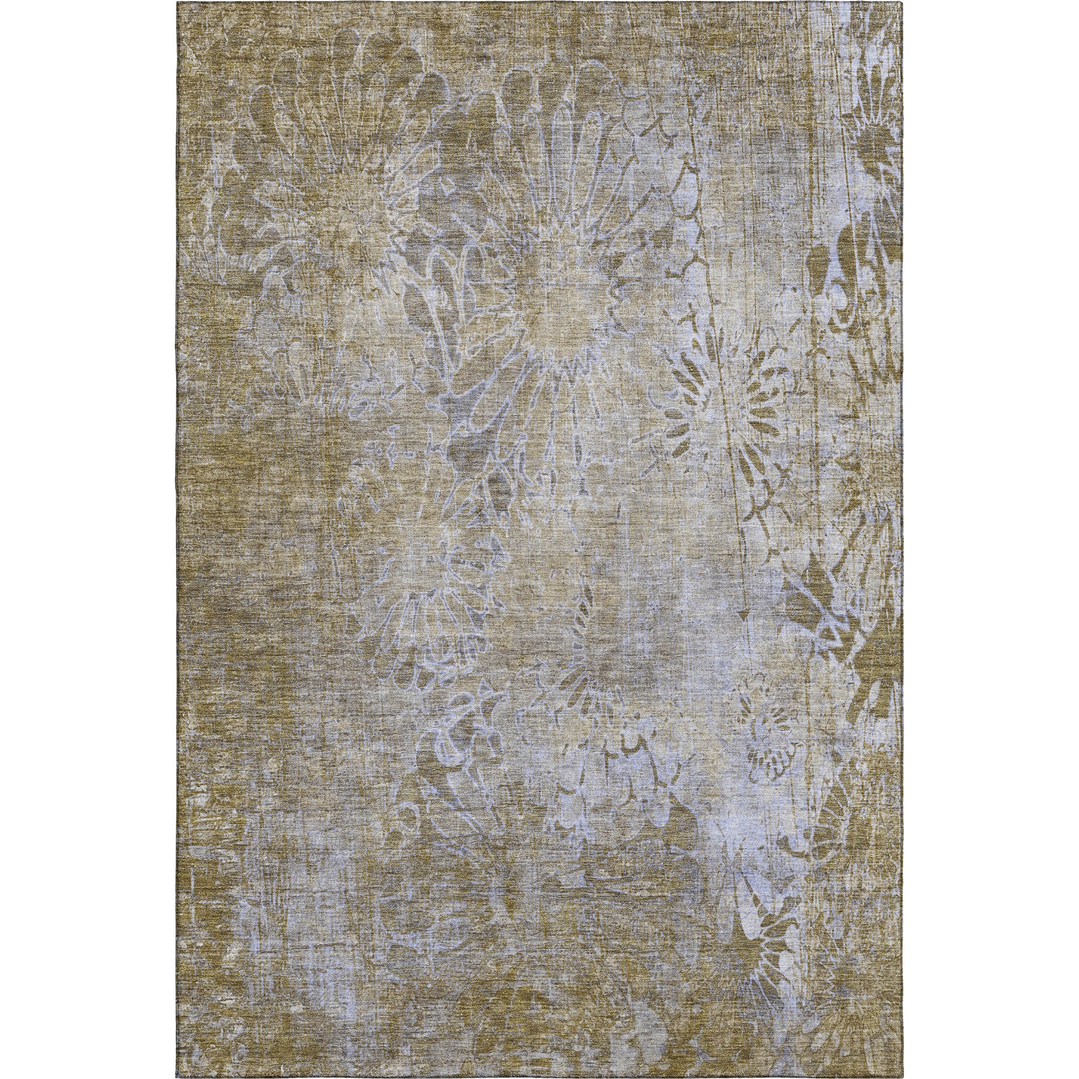 Hoi An Machine Washable Transitional Wheat Gold Rug 2'6" x 3'10" #shape_Rectangle