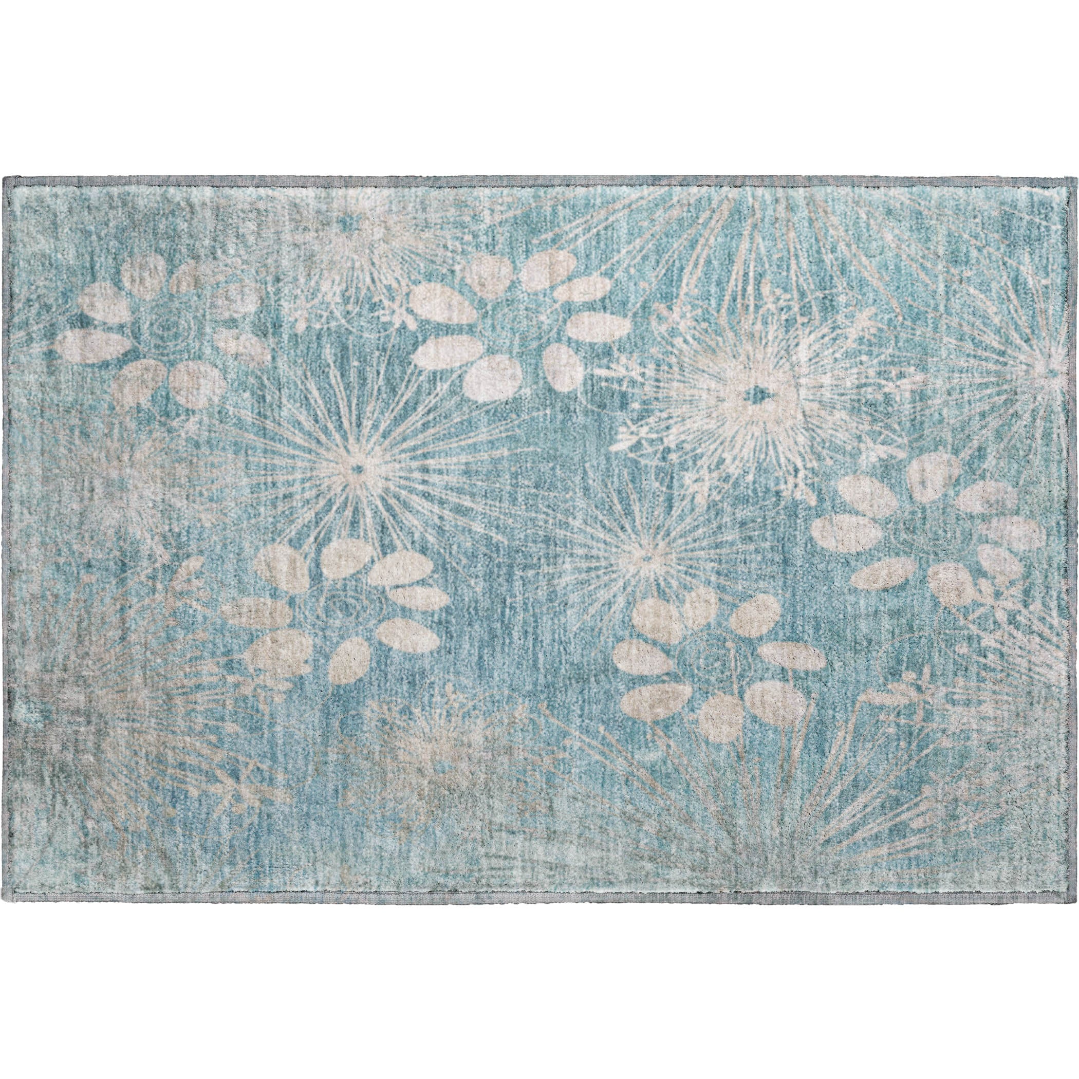 Tallinn Machine Washable Transitional Blue Rug 1'8" x 2'6" #shape_Rectangle