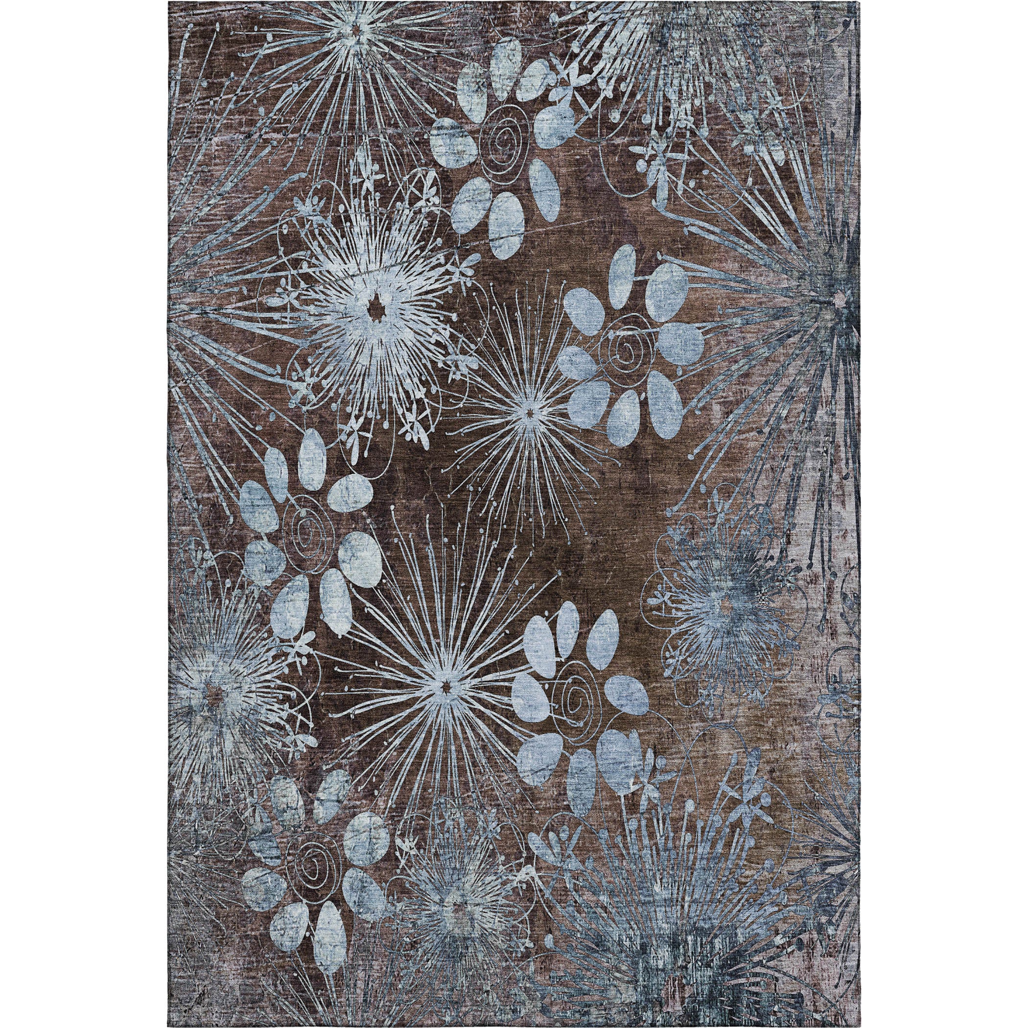 Tallinn Machine Washable Transitional Brown Rug 2'6" x 3'10" #shape_Rectangle