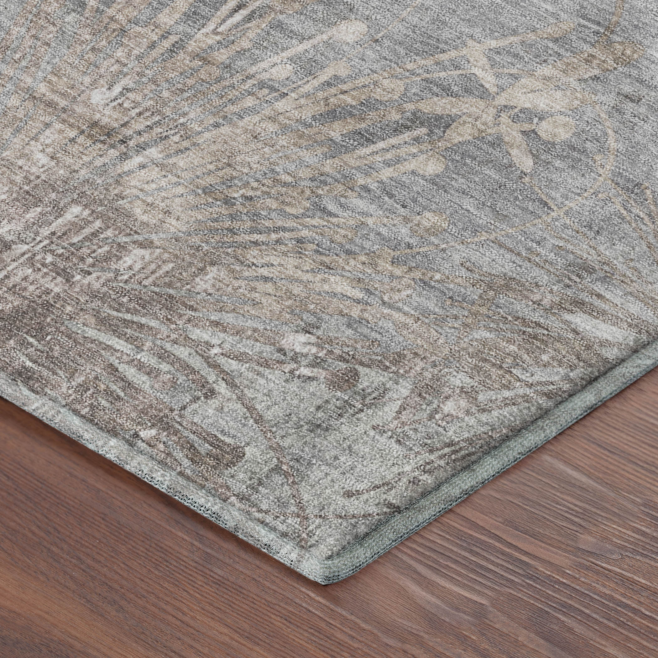 Tallinn Machine Washable Transitional Gray Rug 1'8" x 2'6" #shape_Rectangle