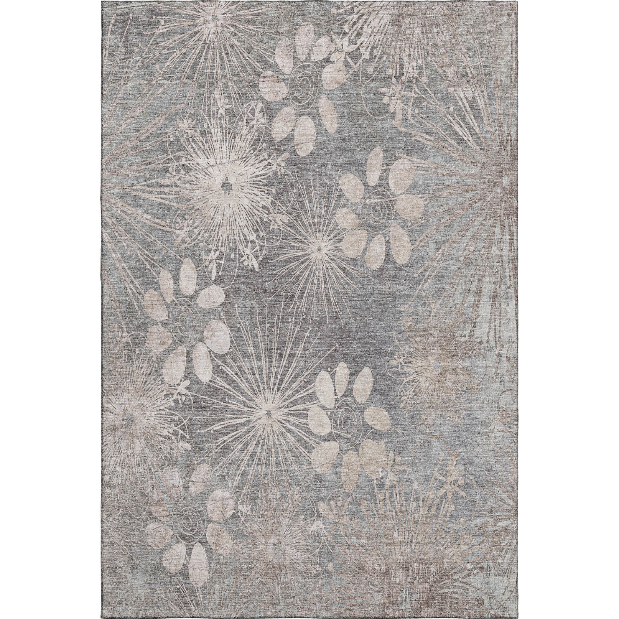 Tallinn Machine Washable Transitional Gray Rug 2'6" x 3'10" #shape_Rectangle