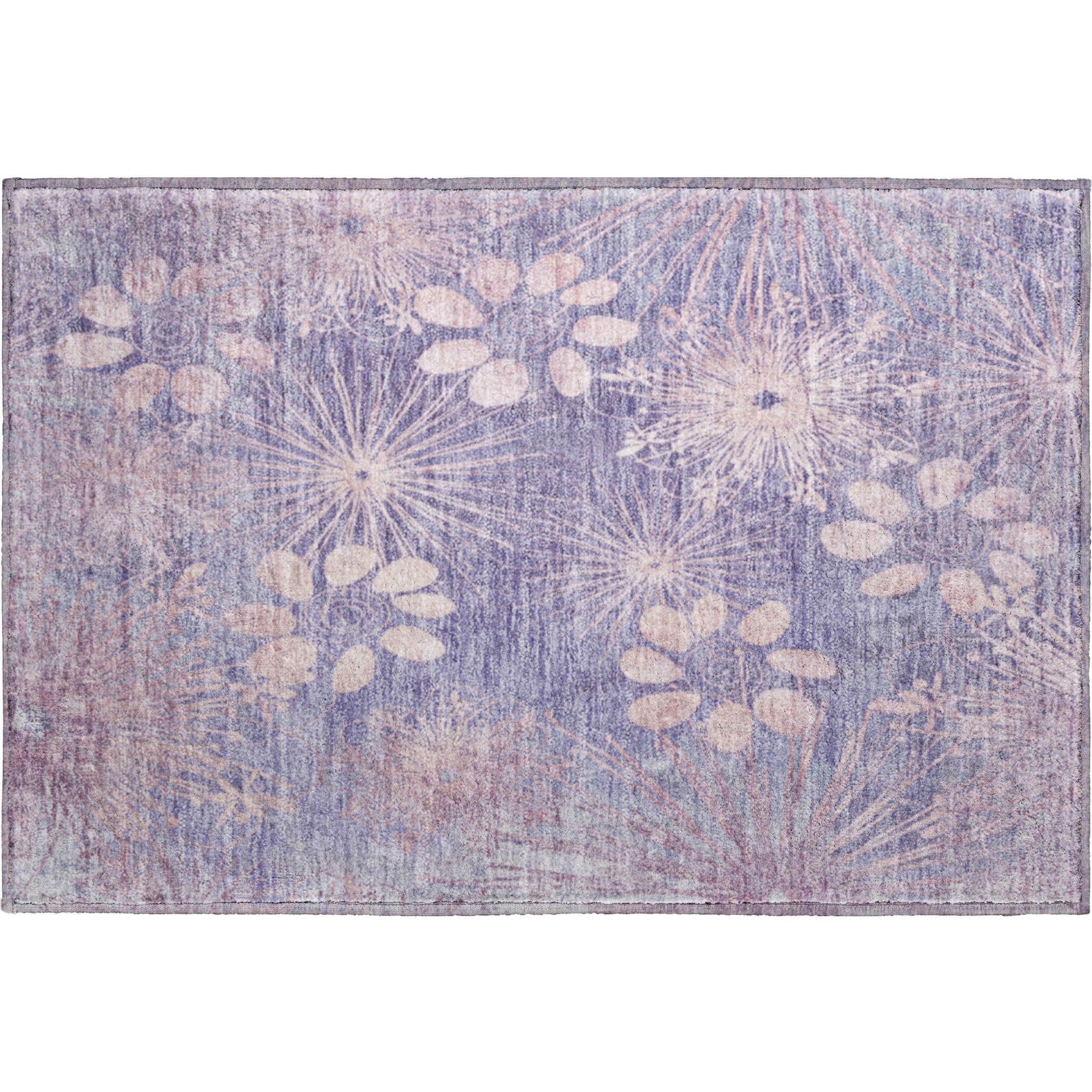 Tallinn Machine Washable Transitional Purple Rug 1'8" x 2'6" #shape_Rectangle