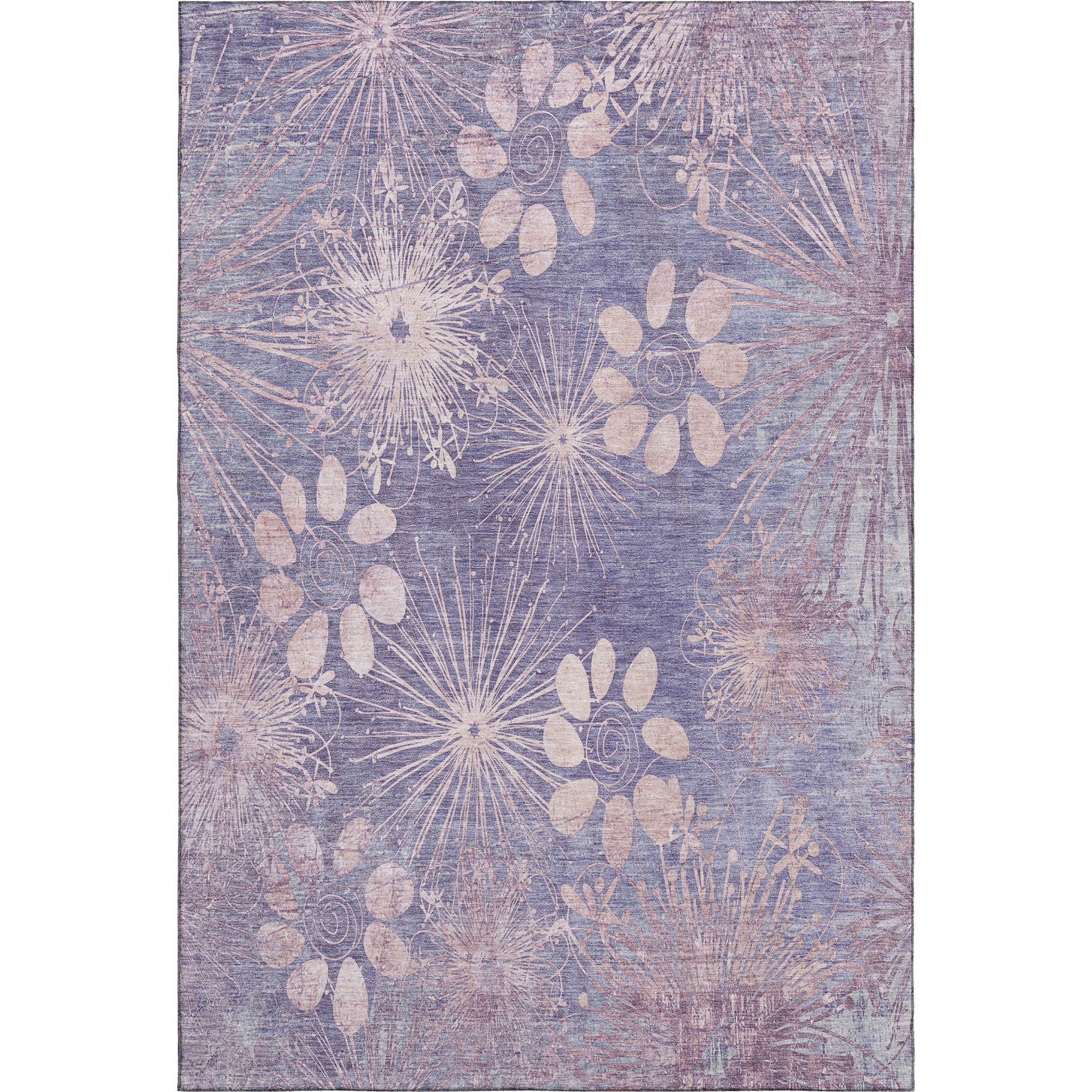 Tallinn Machine Washable Transitional Purple Rug 2'6" x 3'10" #shape_Rectangle