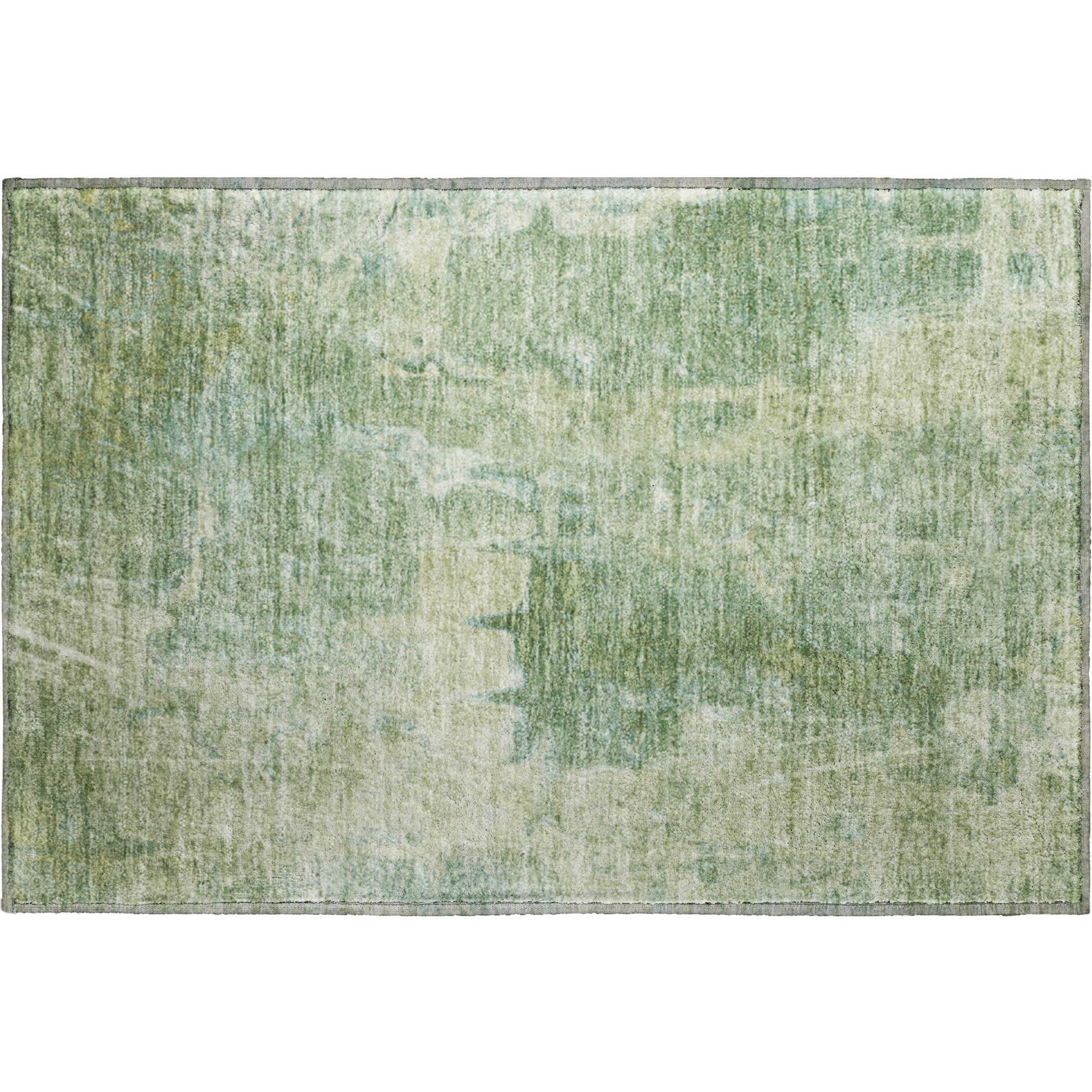 Oaxaca Machine Washable Transitional Aloe Green Rug 1'8" x 2'6" #shape_Rectangle