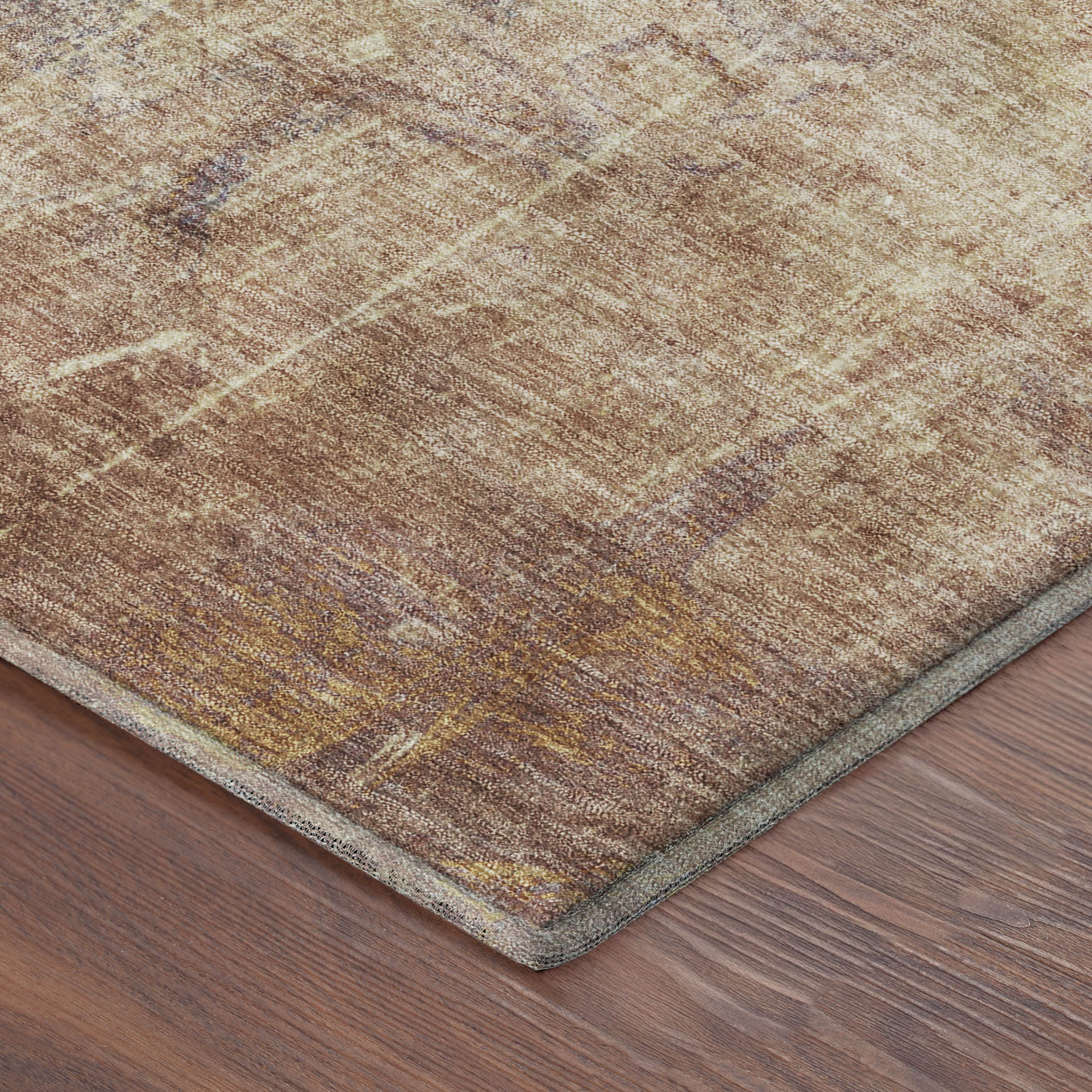 Oaxaca Machine Washable Transitional Terracotta Orange Rug 1'8" x 2'6" #shape_Rectangle