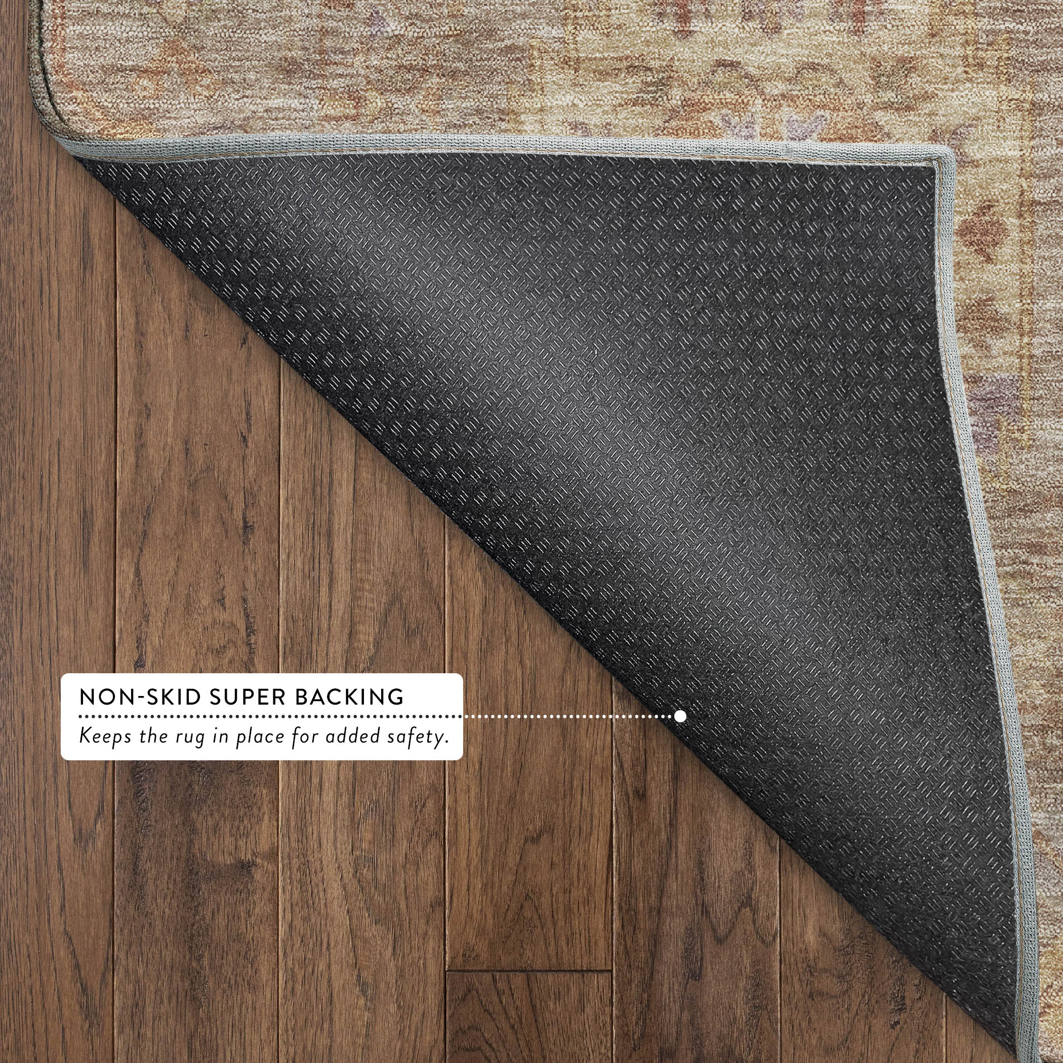 Cairo Machine Washable Traditional Khaki Brown Rug 1'8" x 2'6" #shape_Rectangle