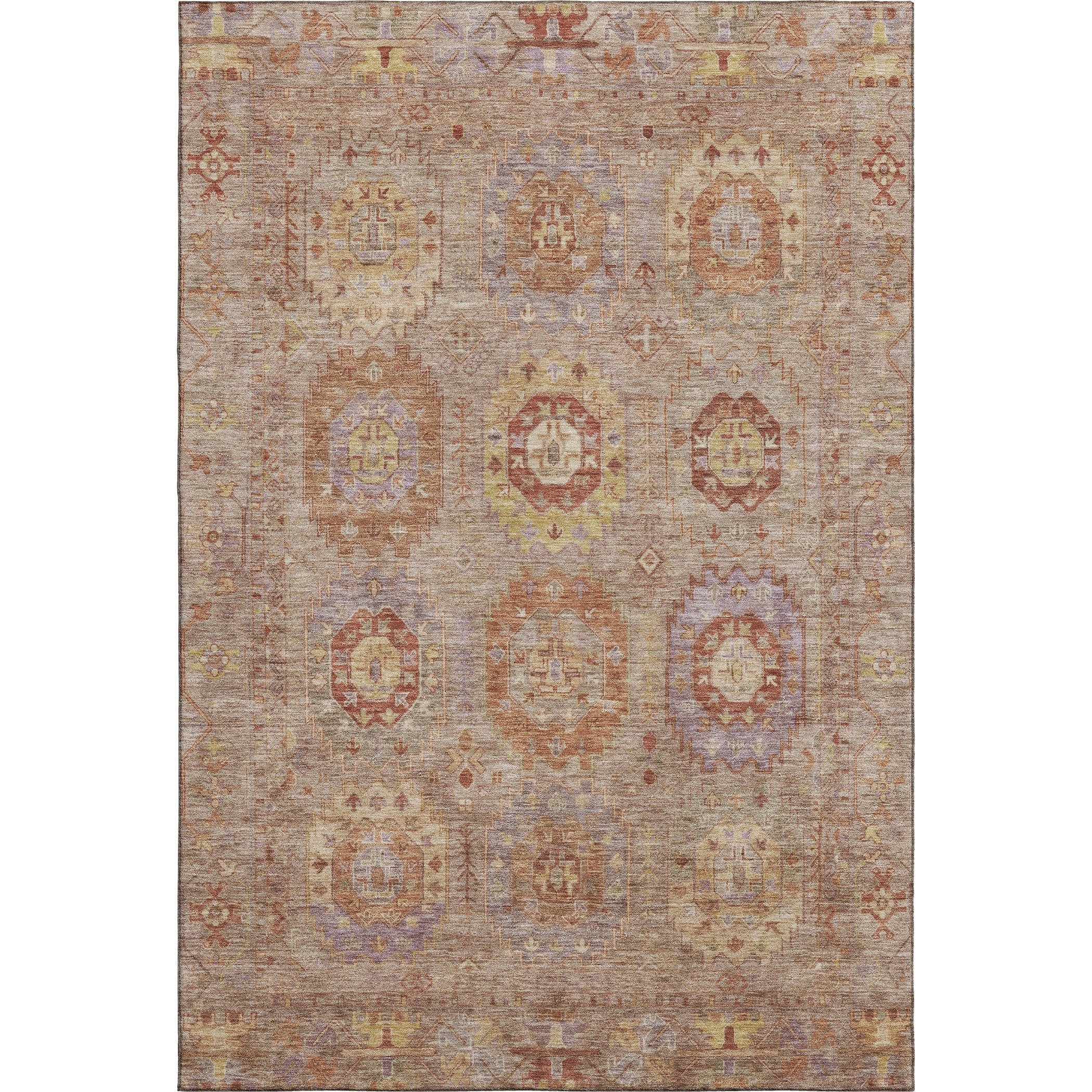 Cairo Machine Washable Traditional Khaki Brown Rug 2'6" x 3'10" #shape_Rectangle