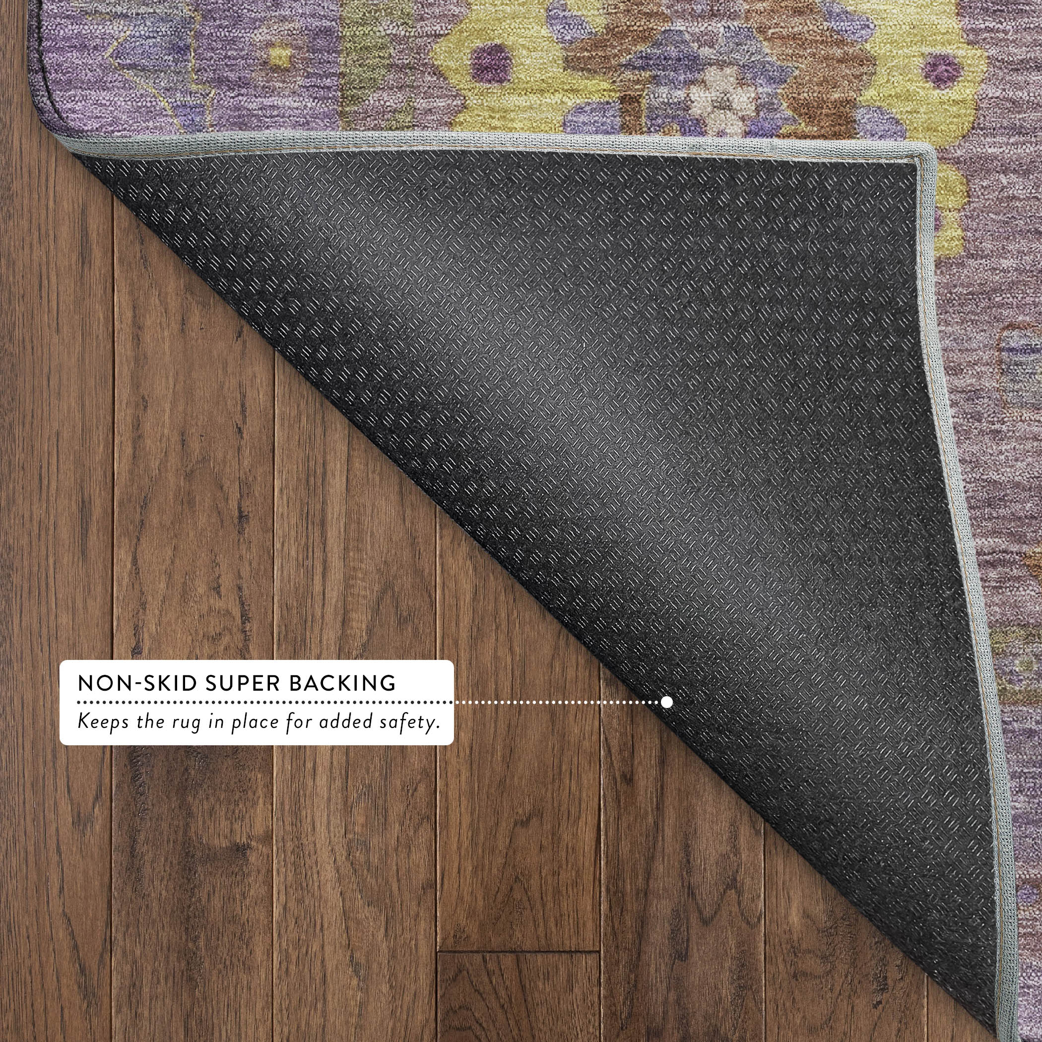 Bern Machine Washable Traditional Merlot Red Rug 1'8" x 2'6" #shape_Rectangle