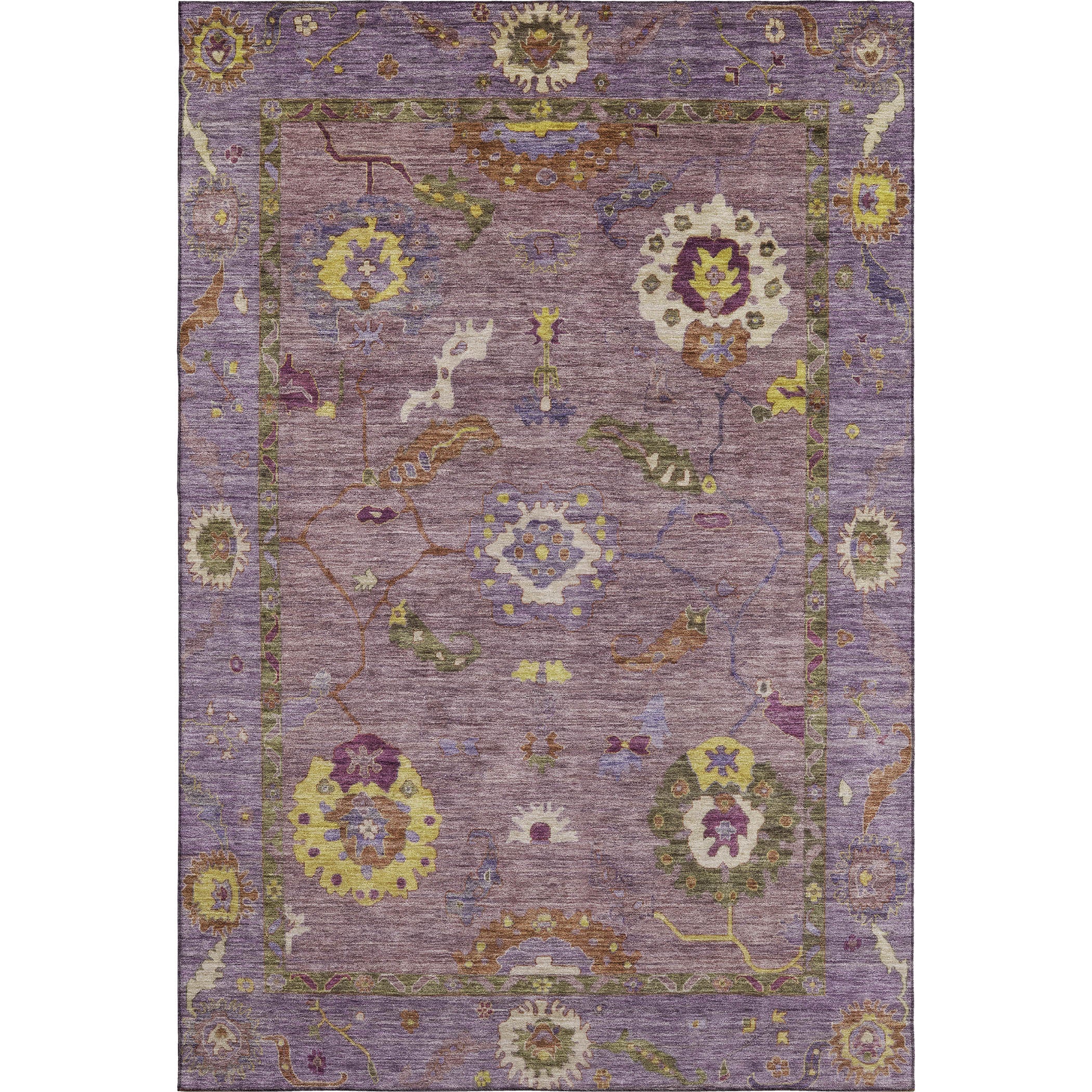 Bern Machine Washable Traditional Merlot Red Rug 2'6" x 3'10" #shape_Rectangle