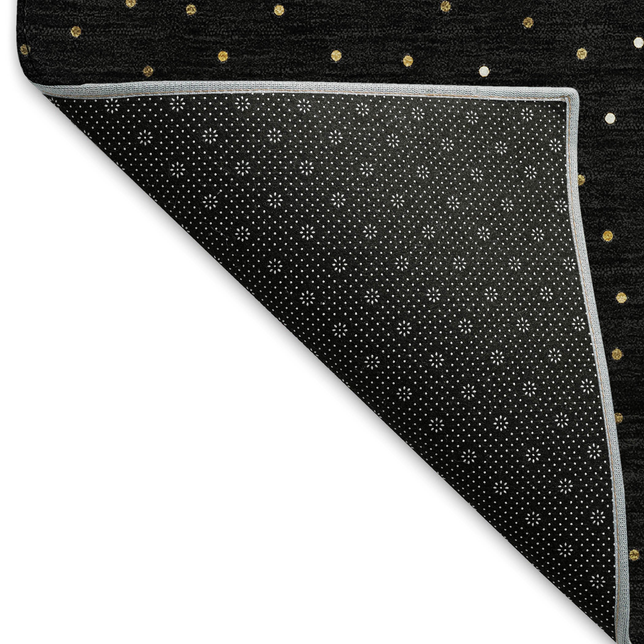Bern Machine Washable Holiday Midnight Black Rug 1'8" x 2'6" #shape_Rectangle