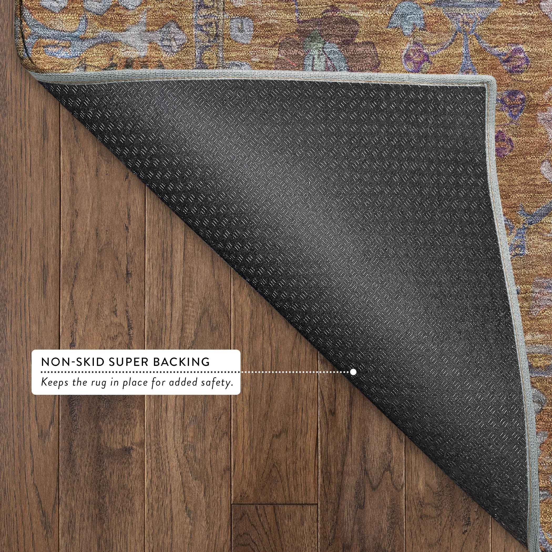 Montevideo Machine Washable Traditional Orange Rug 1'8" x 2'6" #shape_Rectangle