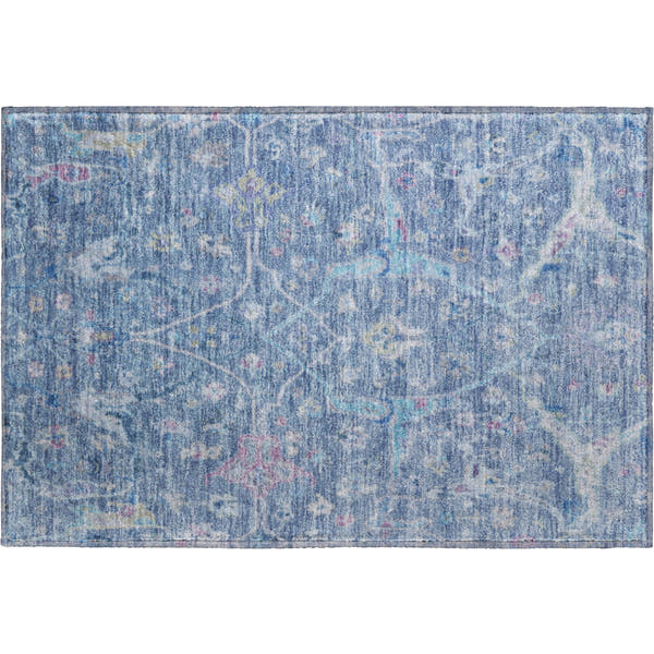 Ghent Machine Washable Traditional Blue Rug 1'8" x 2'6"