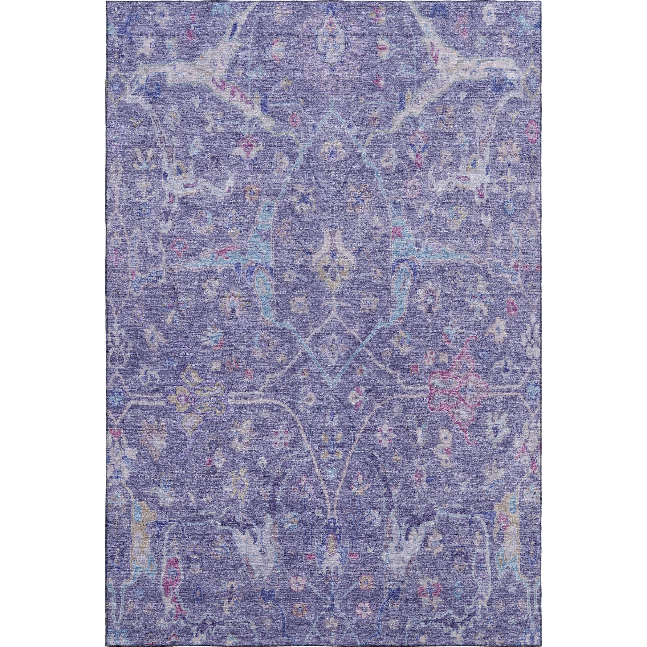 Ghent Machine Washable Traditional Purple Rug 2'6" x 3'10" #shape_Rectangle