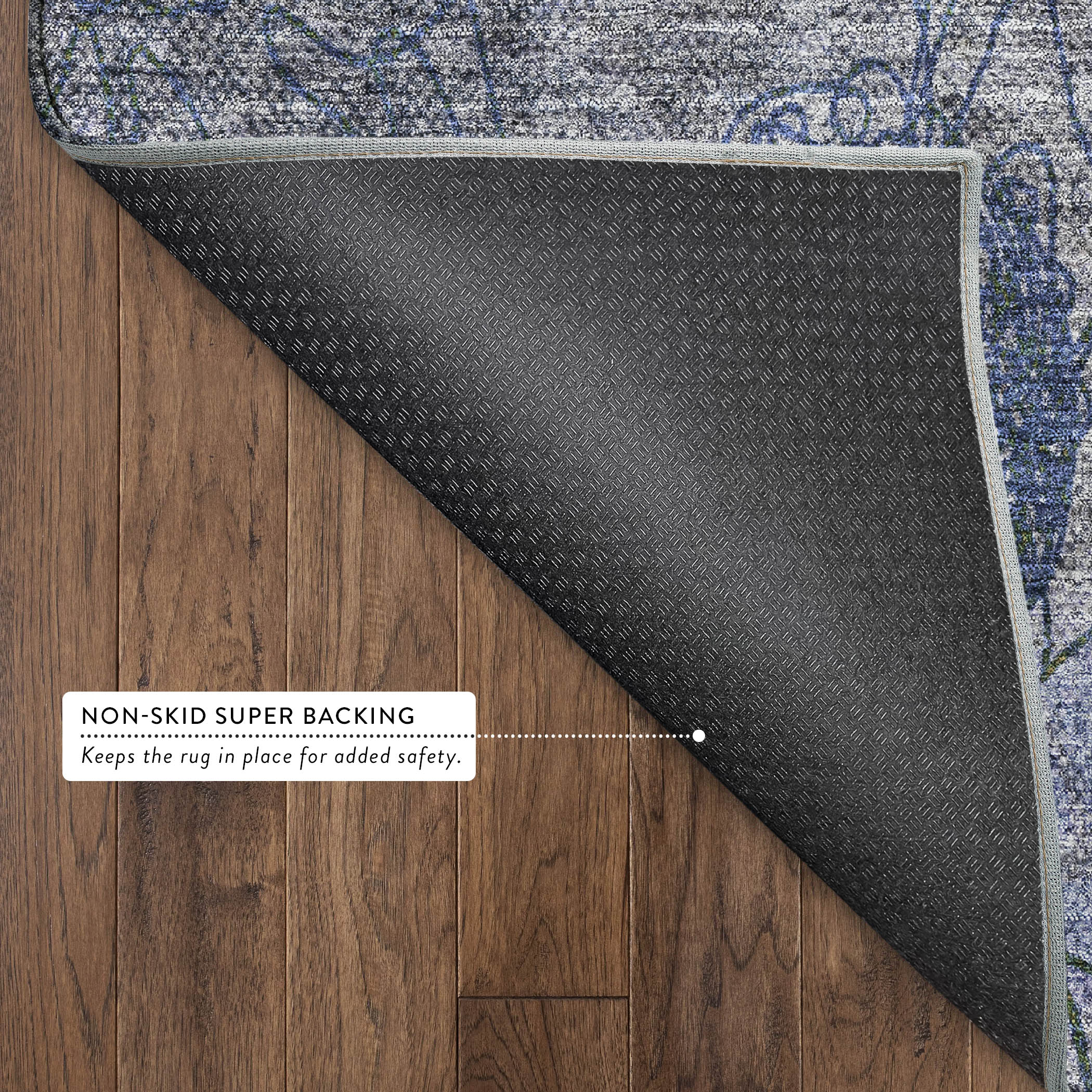 Oaxaca Machine Washable Transitional Gray Rug 1'8" x 2'6" #shape_Rectangle