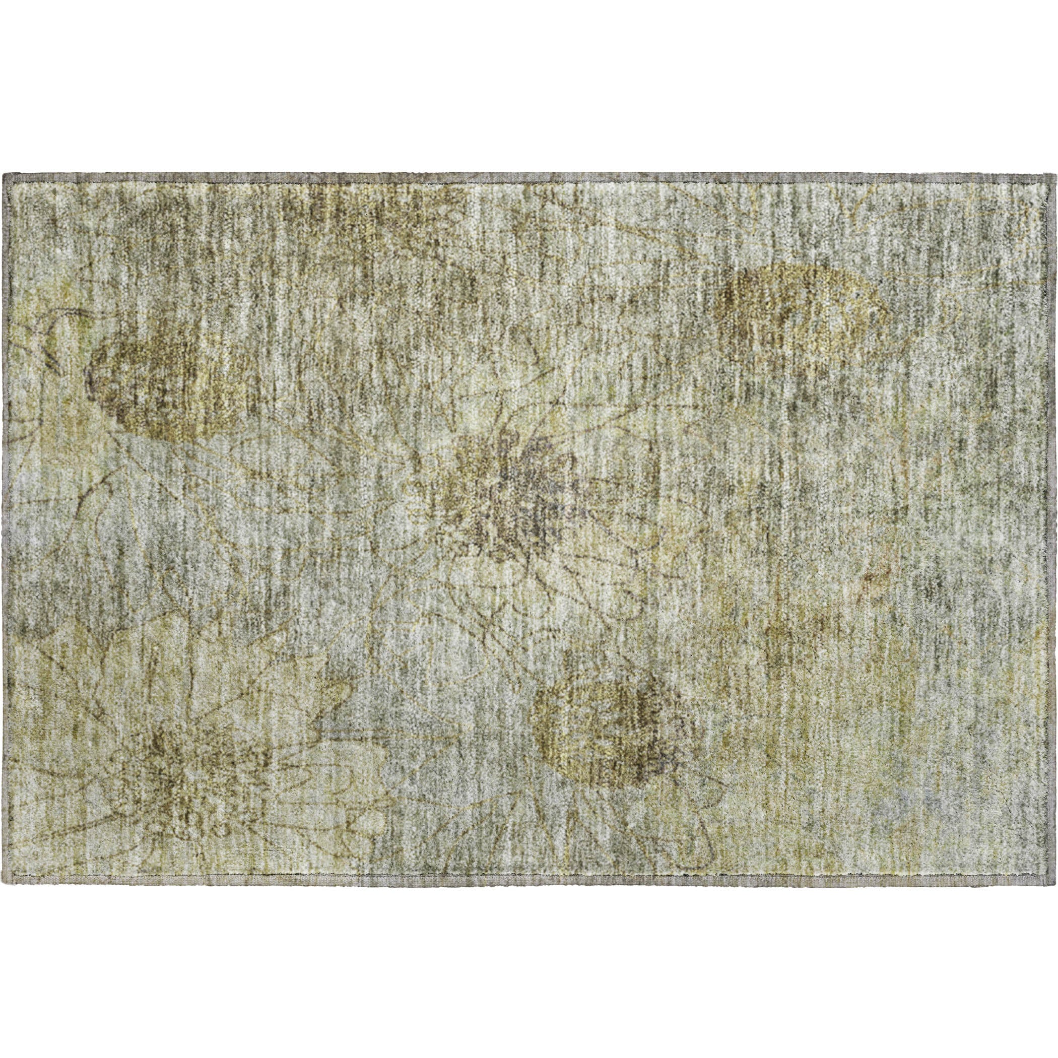 Oaxaca Machine Washable Transitional Taupe Brown Rug 1'8" x 2'6" #shape_Rectangle