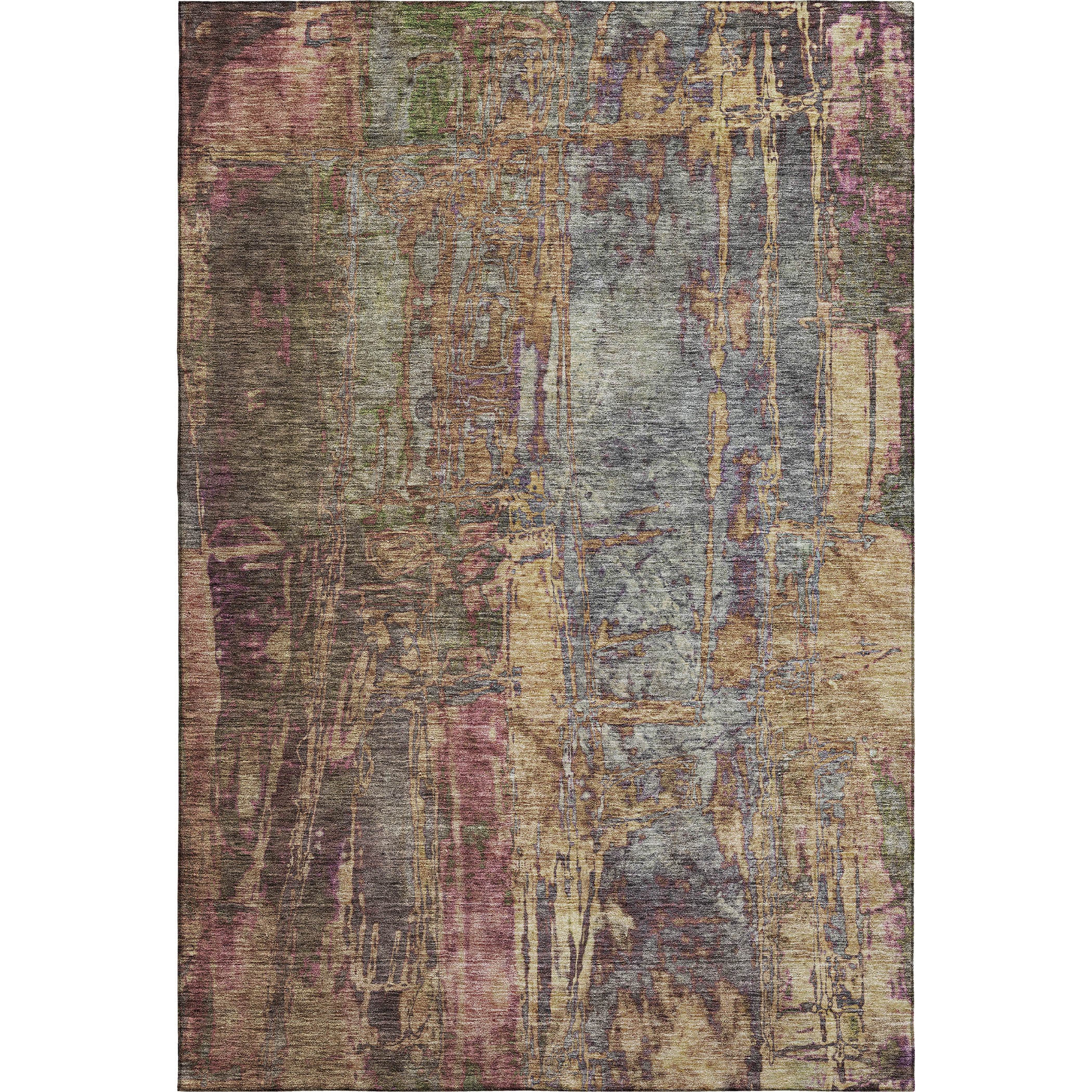 Siena Machine Washable Transitional Brown Rug 2'6" x 3'10" #shape_Rectangle