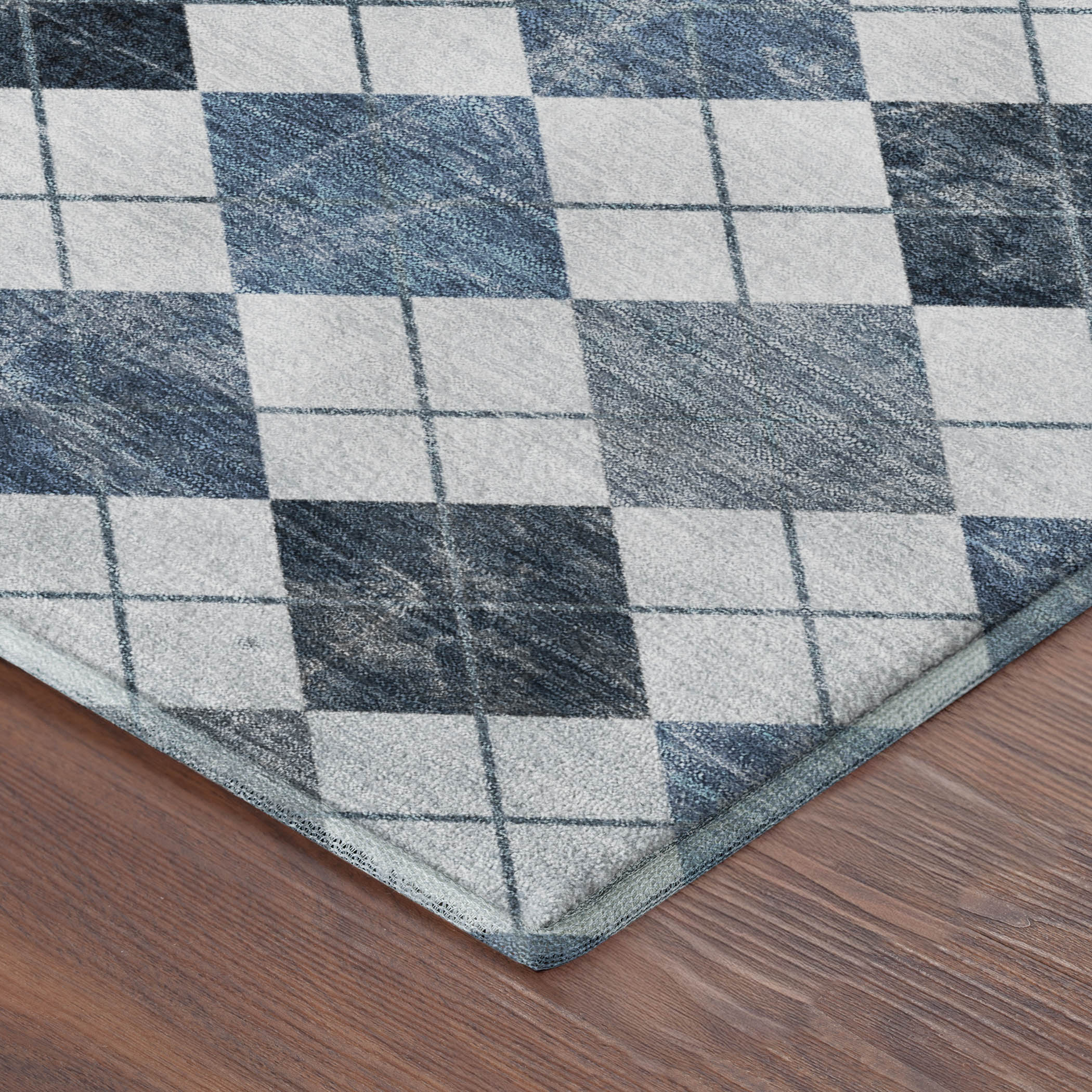Marrakech Machine Washable Transitional Blue Rug 1'8" x 2'6" #shape_Rectangle