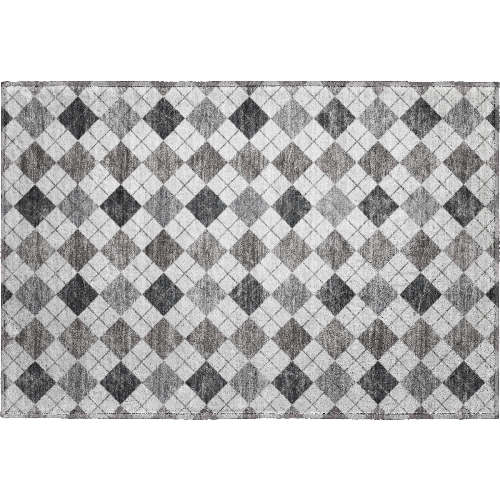 Marrakech Machine Washable Transitional Gray Rug 1'8" x 2'6" #shape_Rectangle