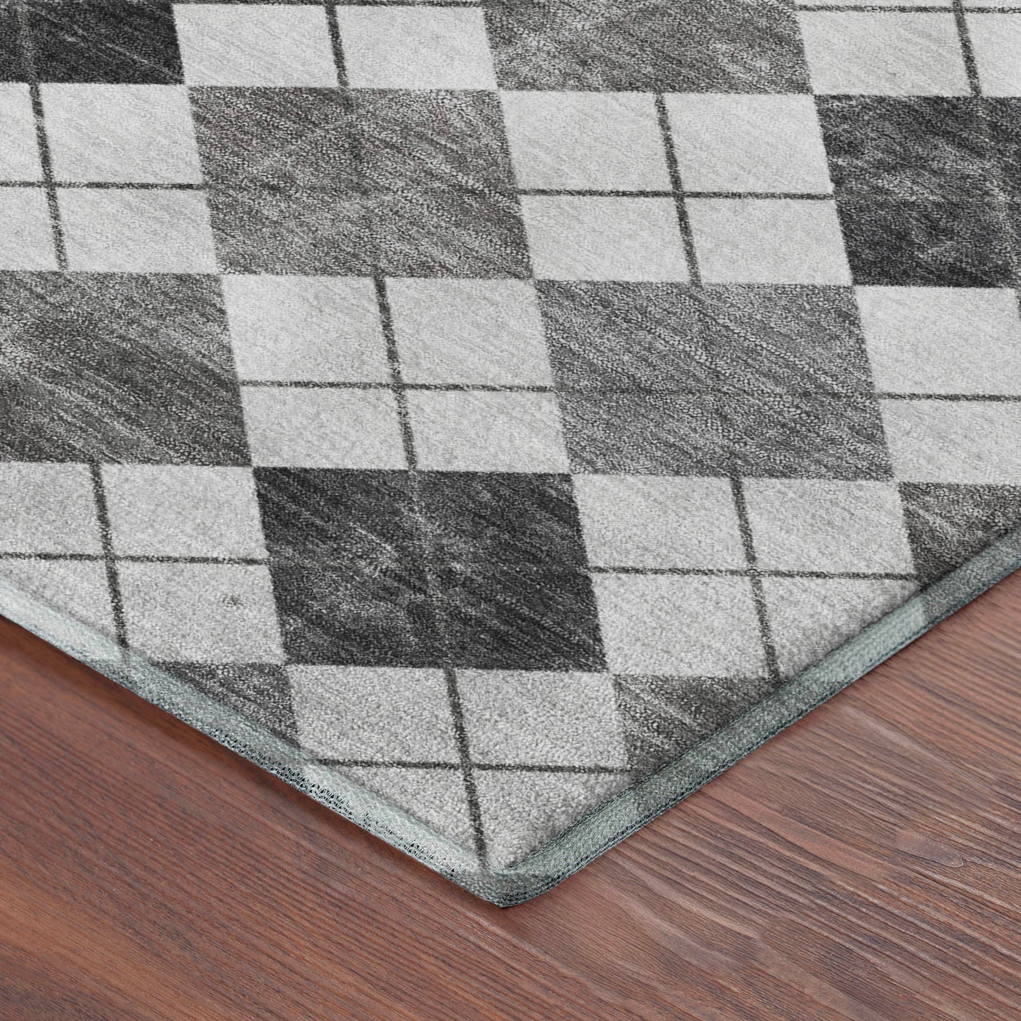 Marrakech Machine Washable Transitional Gray Rug 1'8" x 2'6" #shape_Rectangle