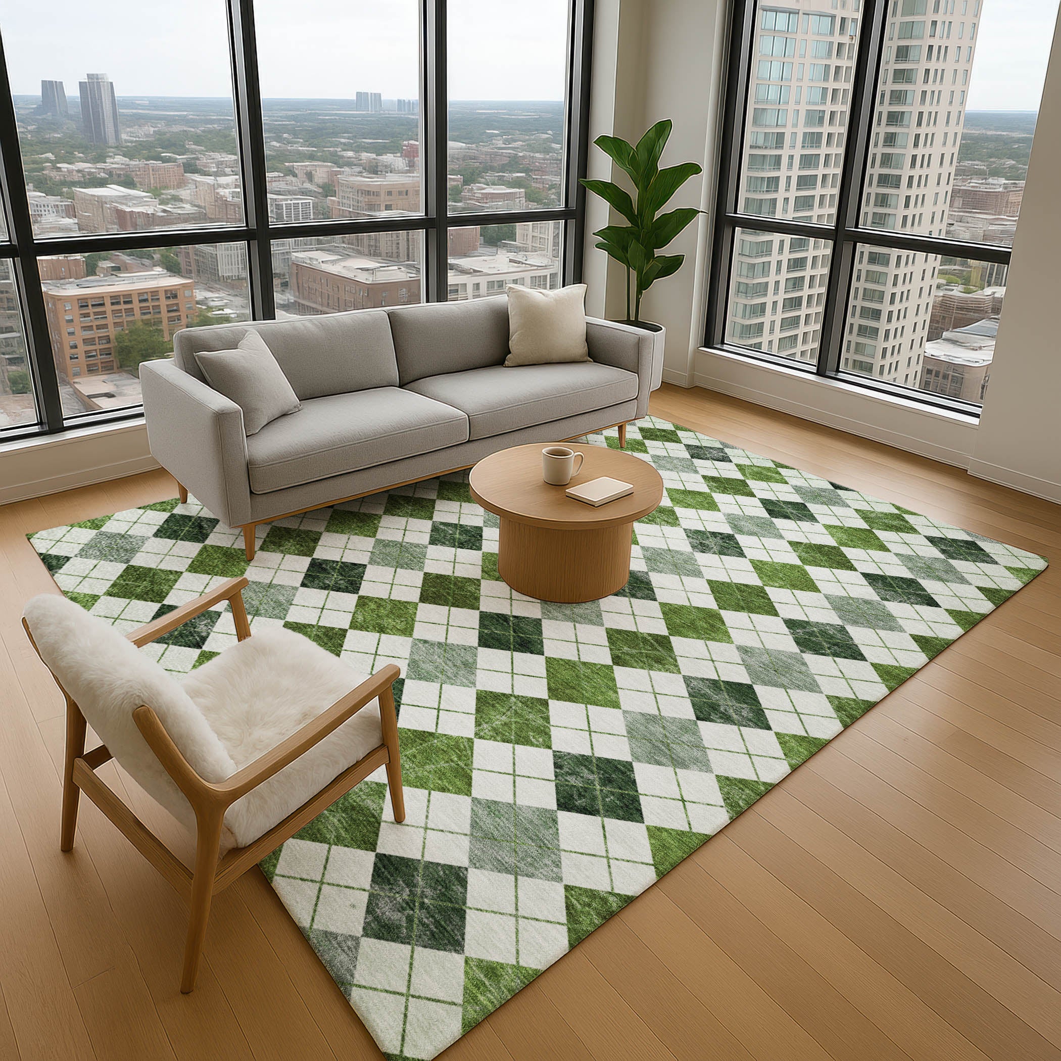 Marrakech Machine Washable Transitional Olive Green Rug 2'6" x 3'10" #shape_Rectangle