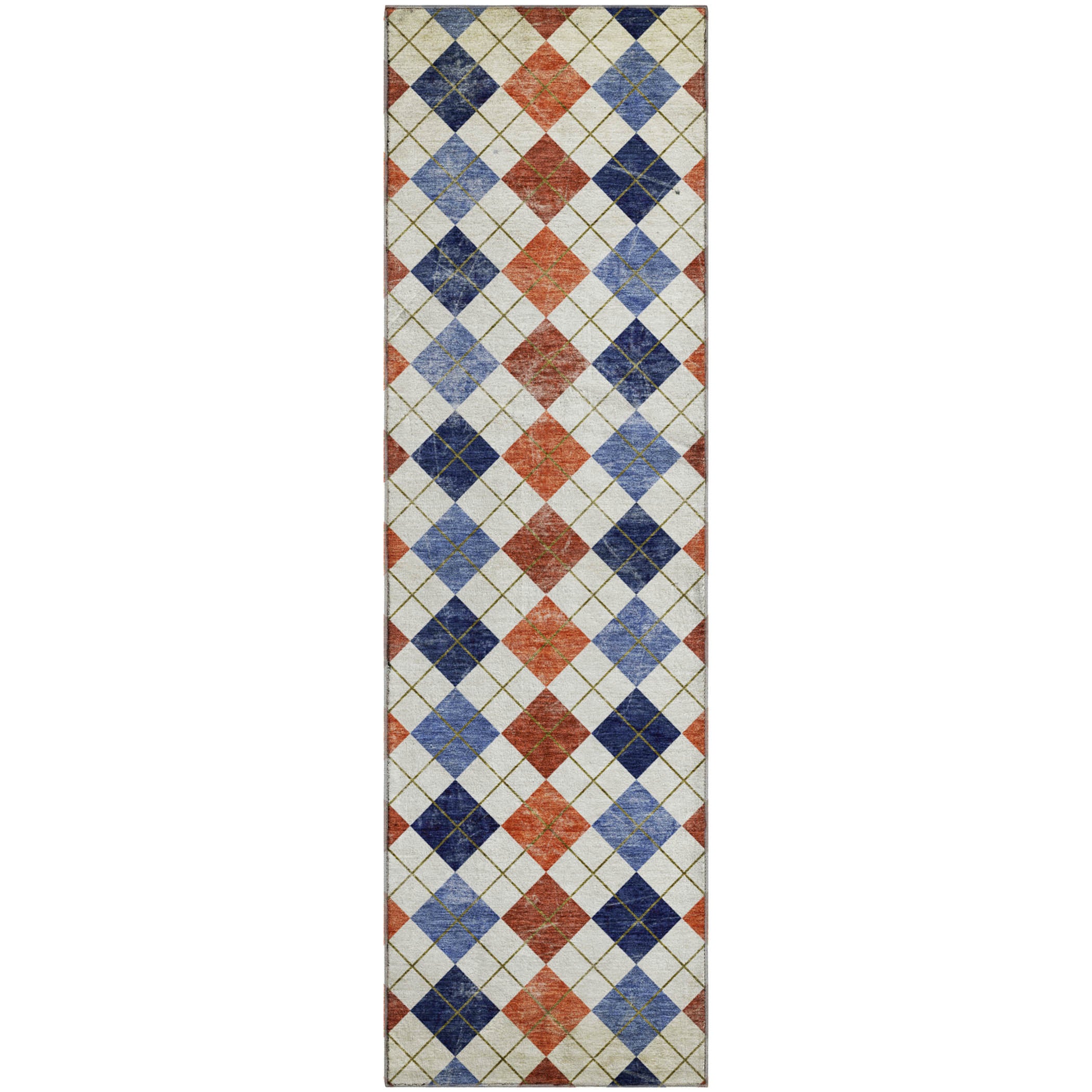 Marrakech Machine Washable Transitional Orange Rug 2'3" x 7'6" #shape_Runner