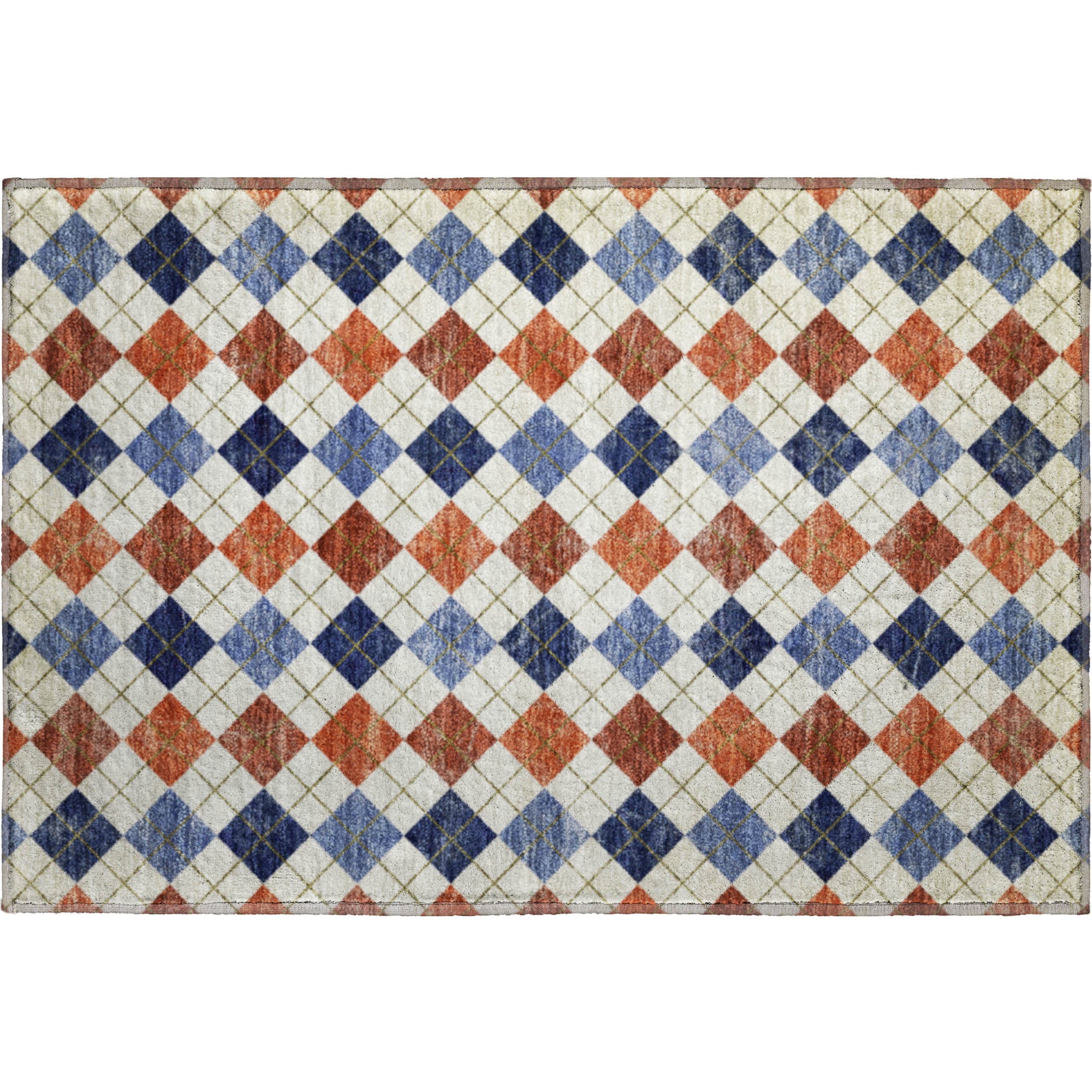 Marrakech Machine Washable Transitional Orange Rug 1'8" x 2'6" #shape_Rectangle
