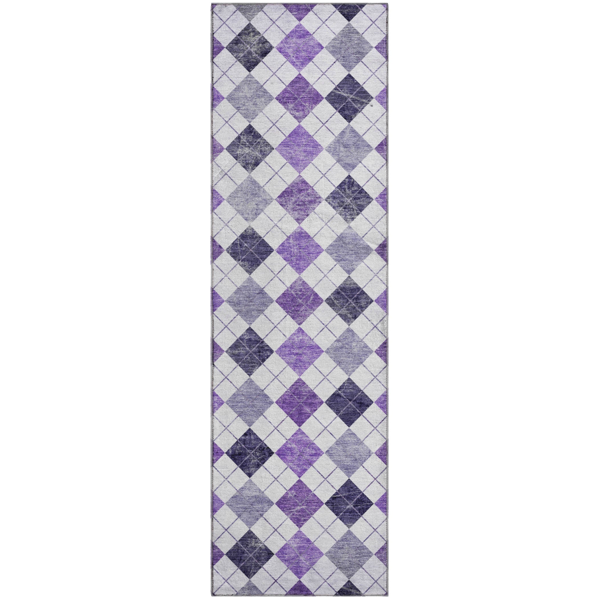 Marrakech Machine Washable Transitional Plum Purple Rug 2'3" x 7'6" #shape_Runner
