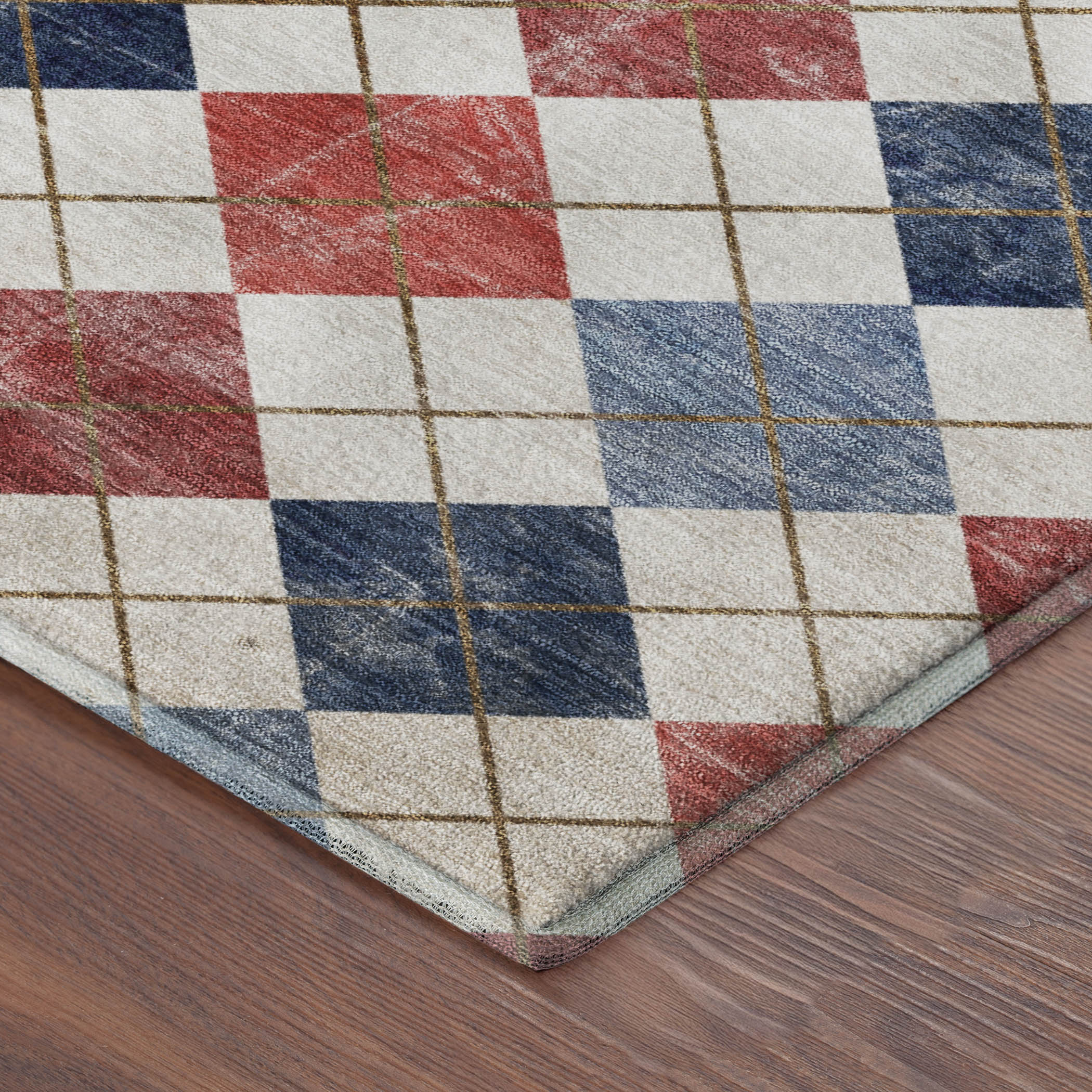 Marrakech Machine Washable Transitional Red Rug 1'8" x 2'6" #shape_Rectangle