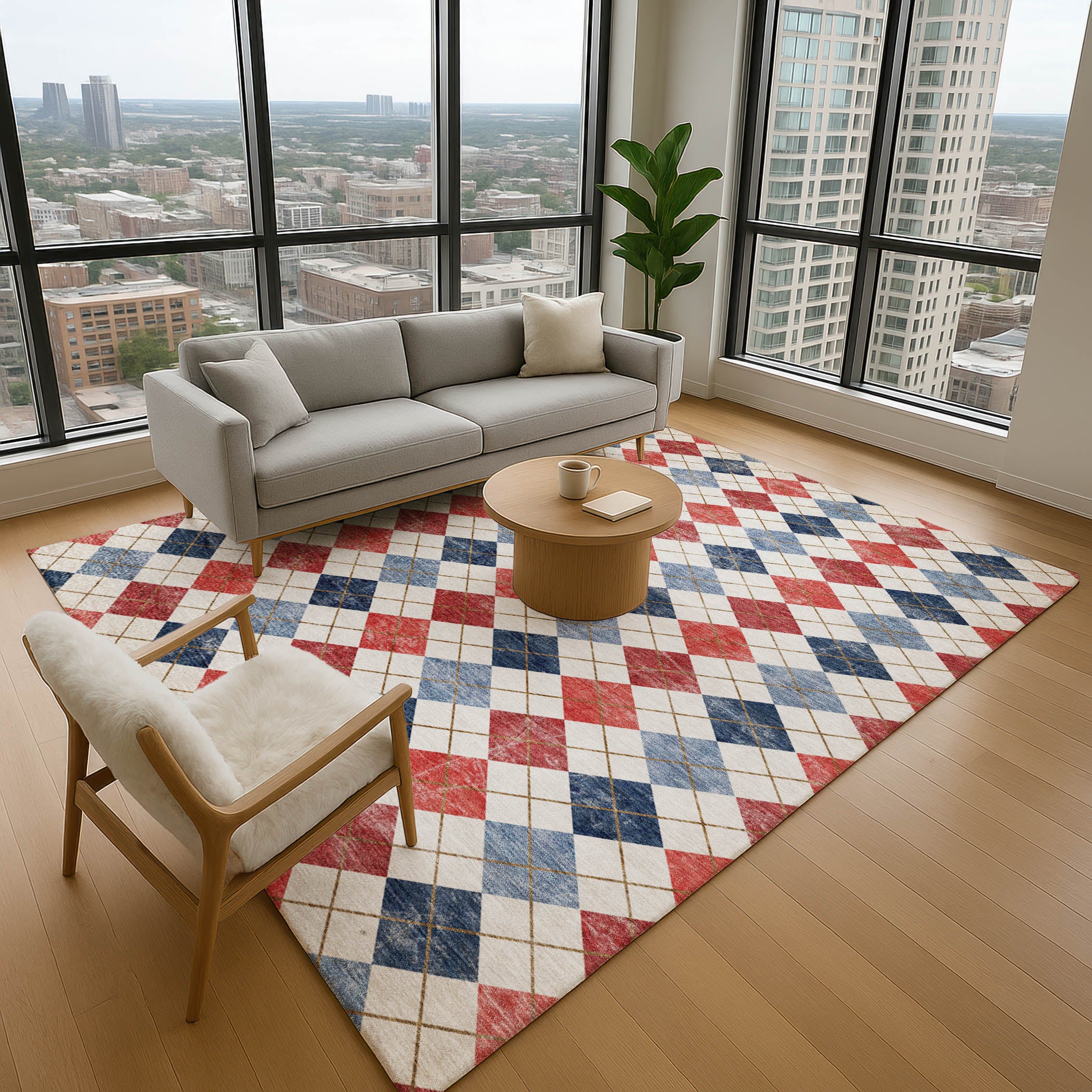 Marrakech Machine Washable Transitional Red Rug 2'6" x 3'10" #shape_Rectangle