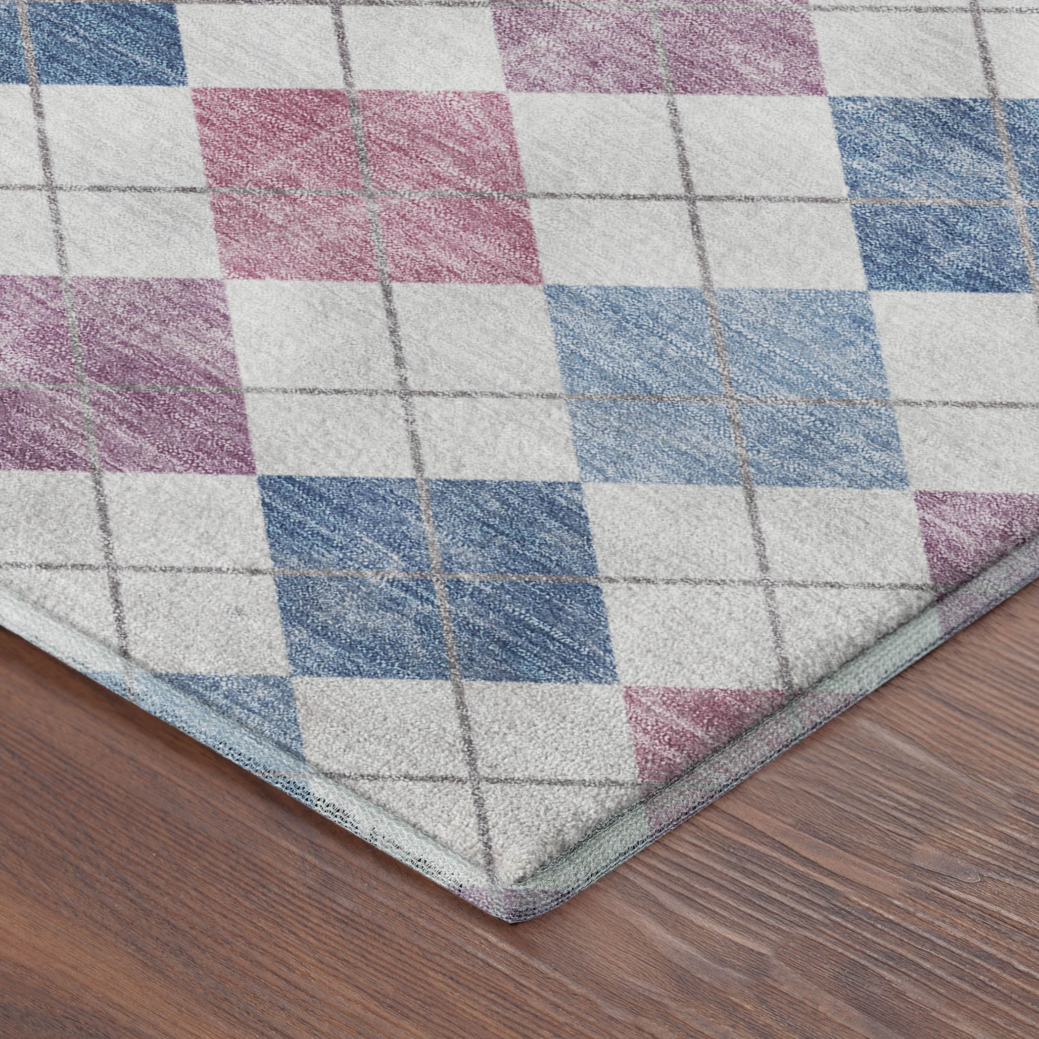 Antigua Machine Washable Transitional Blue Rug 1'8" x 2'6" #shape_Rectangle