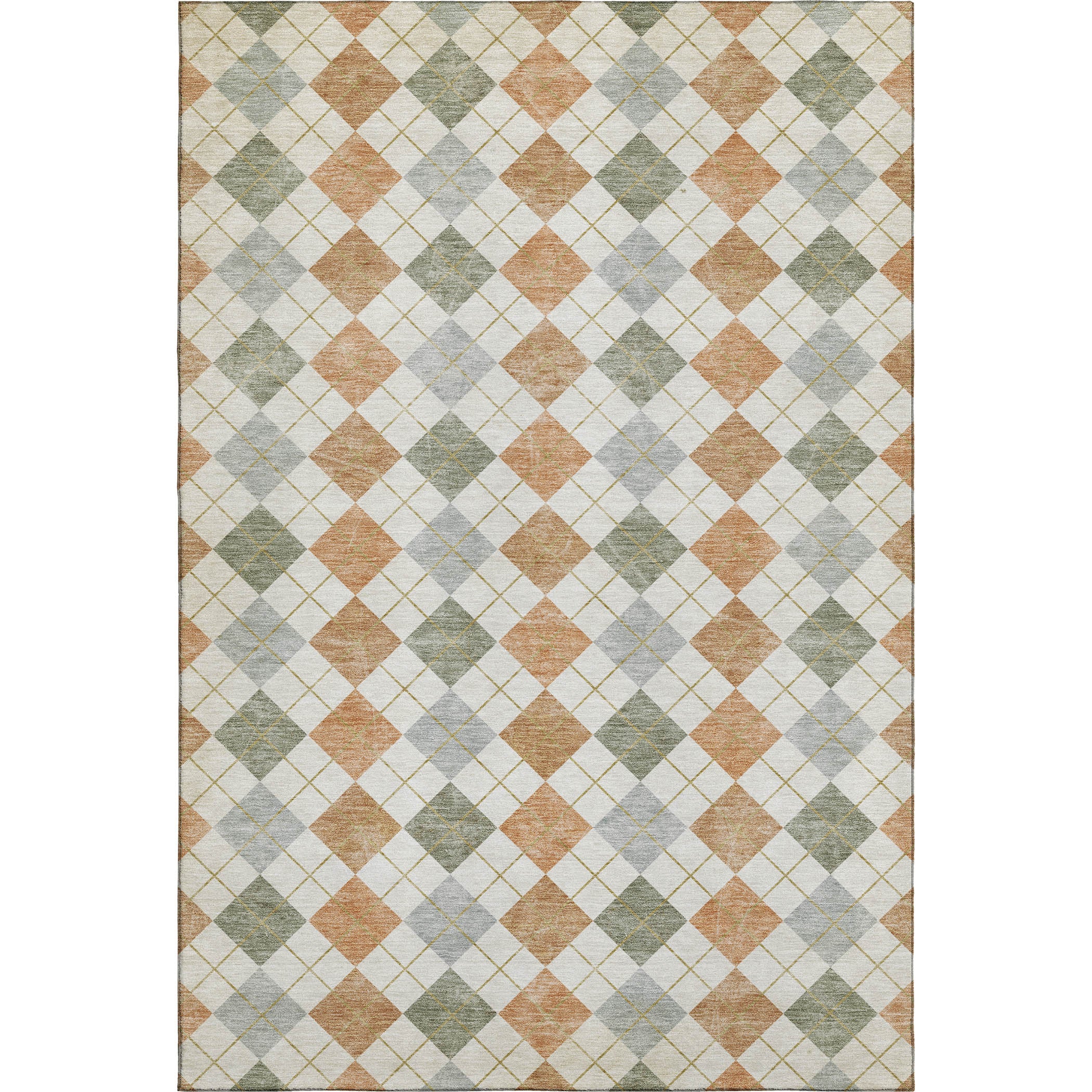 Antigua Machine Washable Transitional Coral Orange Rug 2'6" x 3'10" #shape_Rectangle