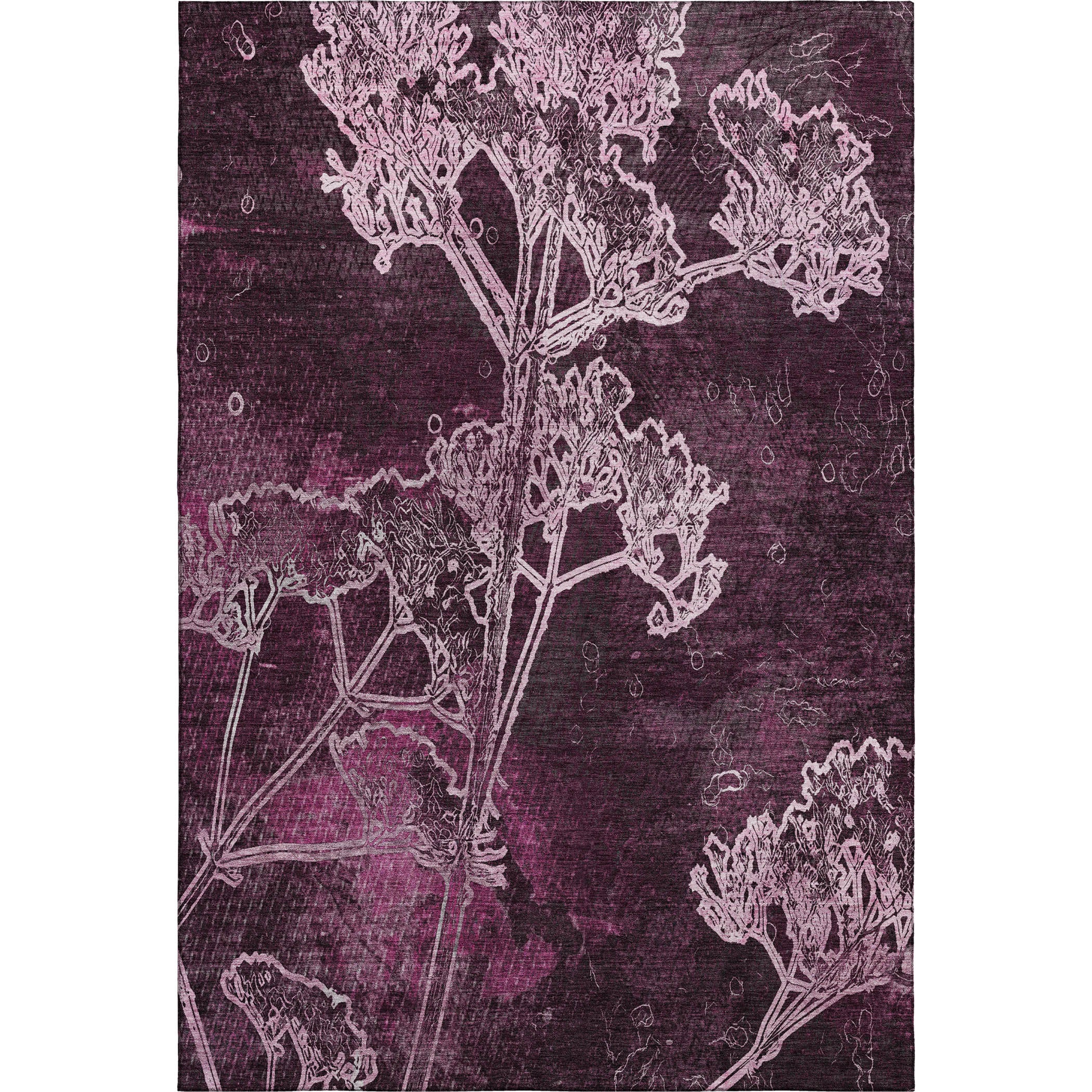 Salzburg Machine Washable Transitional Eggplant Purple Rug 2'6" x 3'10" #shape_Rectangle