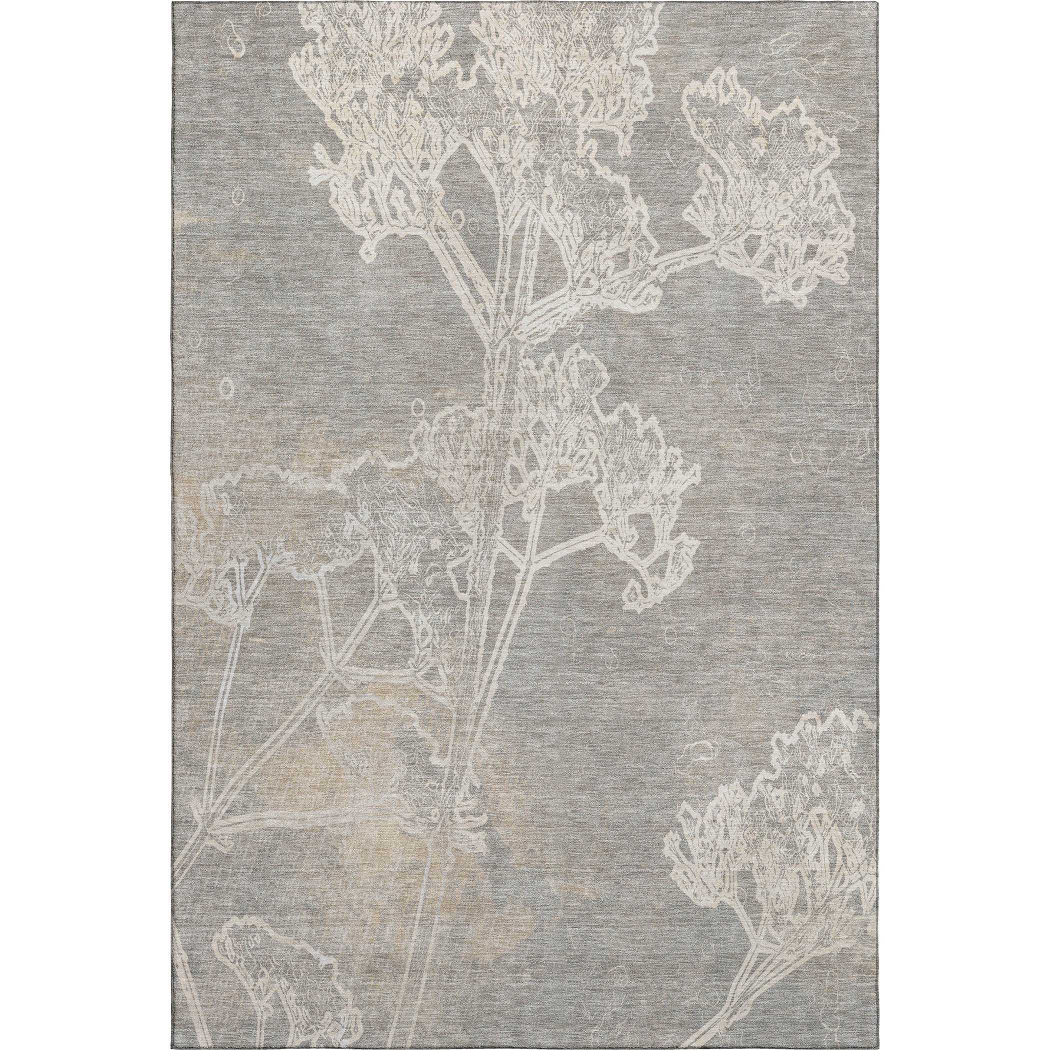 Salzburg Machine Washable Transitional Silver Gray Rug 2'6" x 3'10" #shape_Rectangle