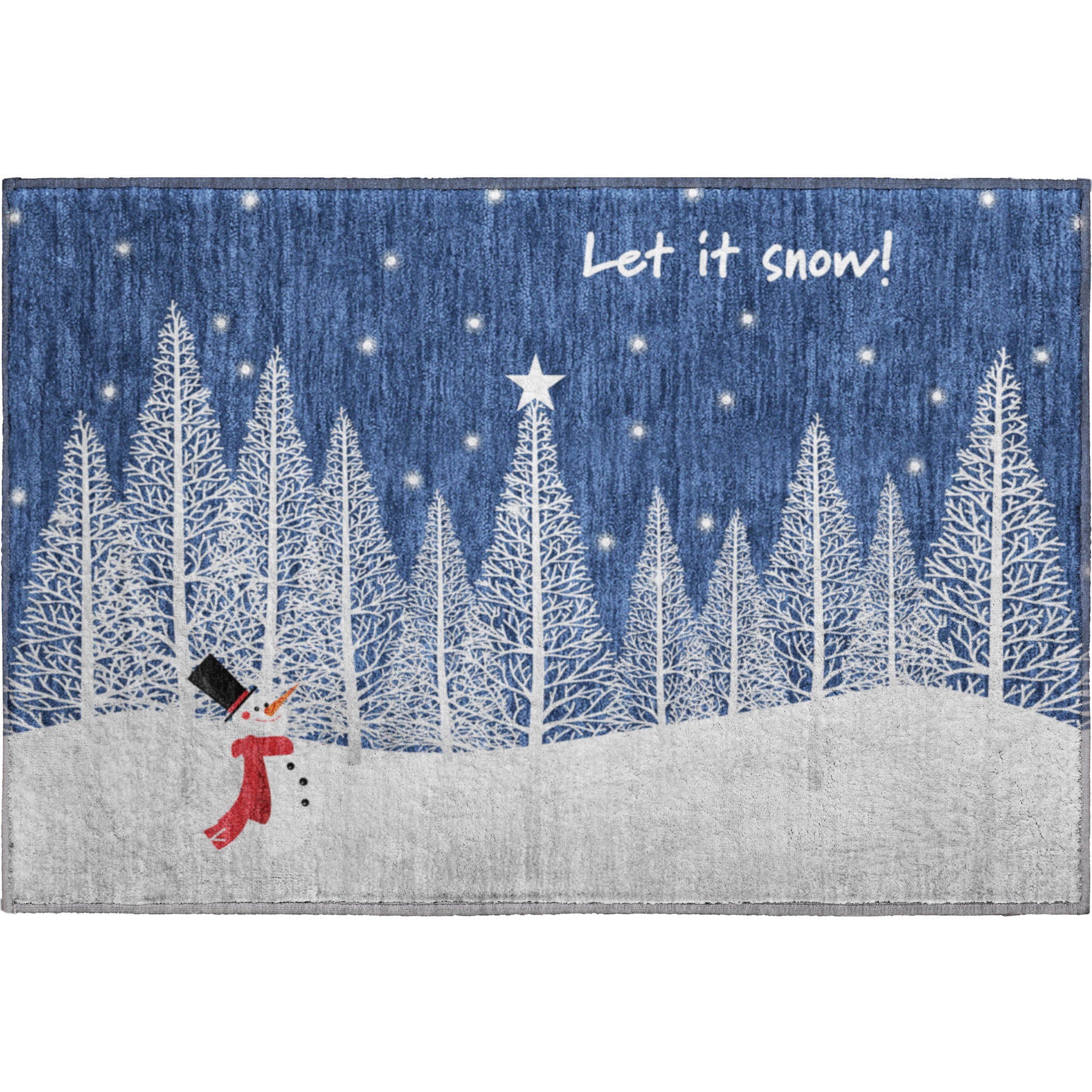 Mdina Machine Washable Holiday Blue Rug 1'8" x 2'6" #shape_Rectangle