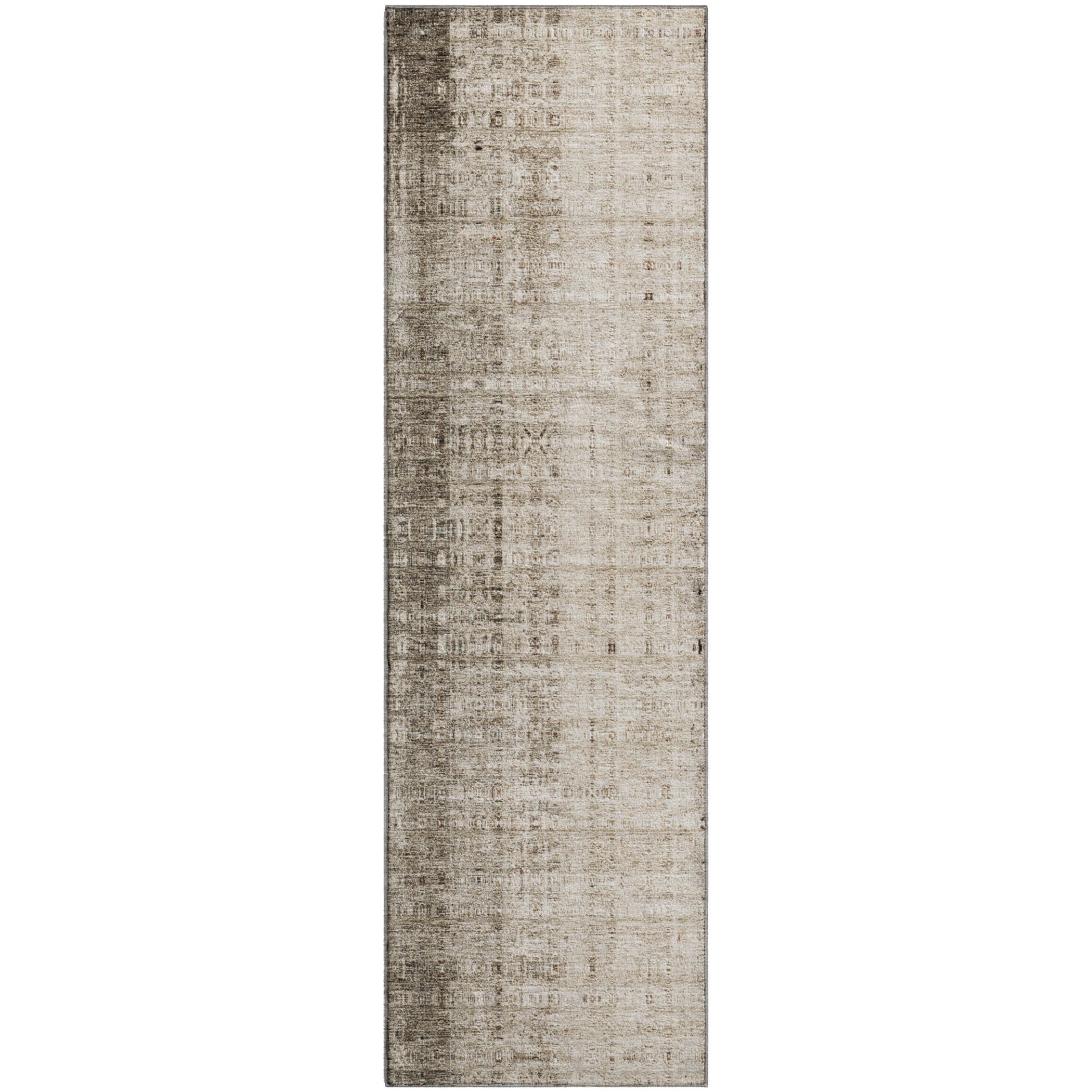 Salzburg Machine Washable Transitional Brown Rug 2'3" x 7'6" #shape_Runner