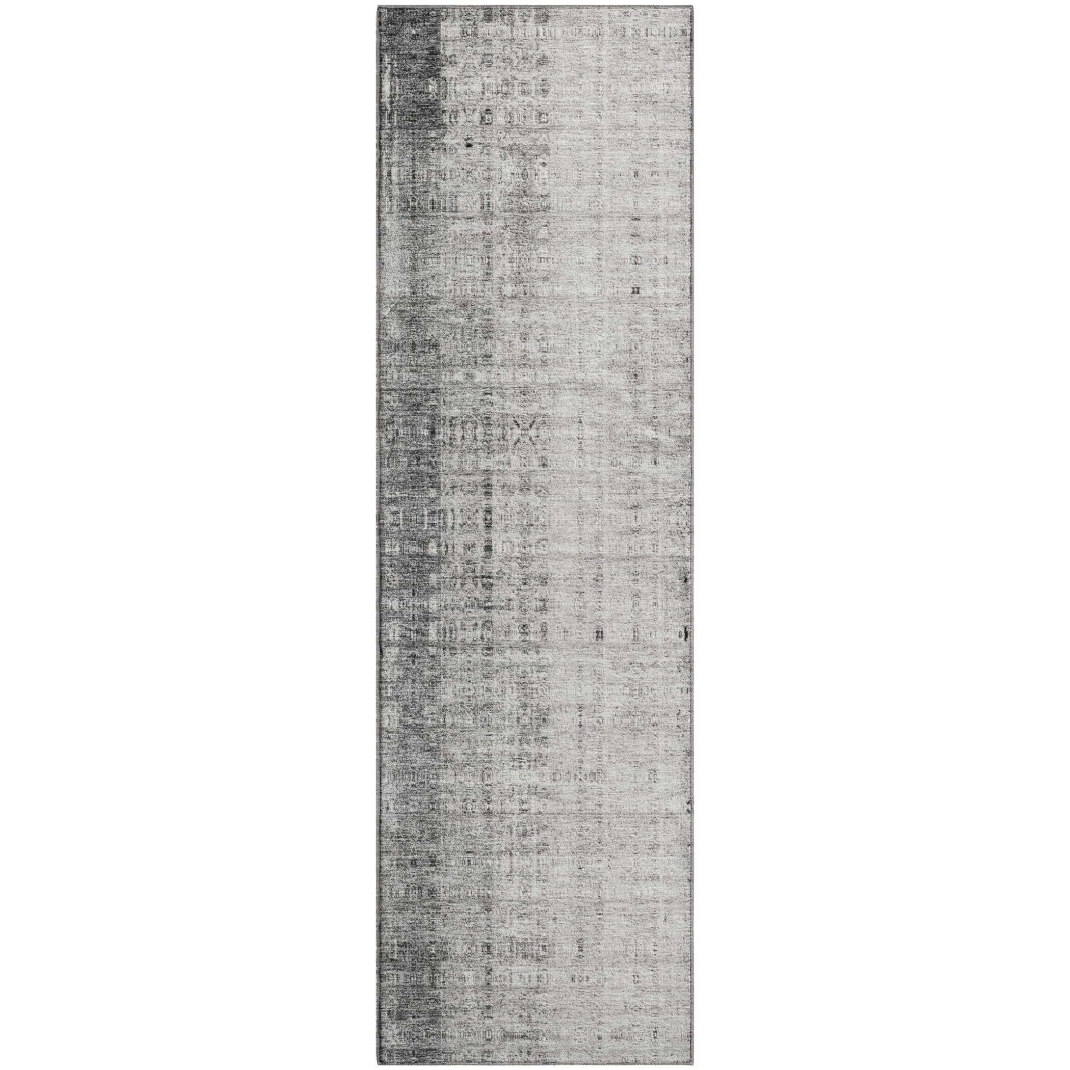 Salzburg Machine Washable Transitional Gray Rug 2'3" x 7'6" #shape_Runner
