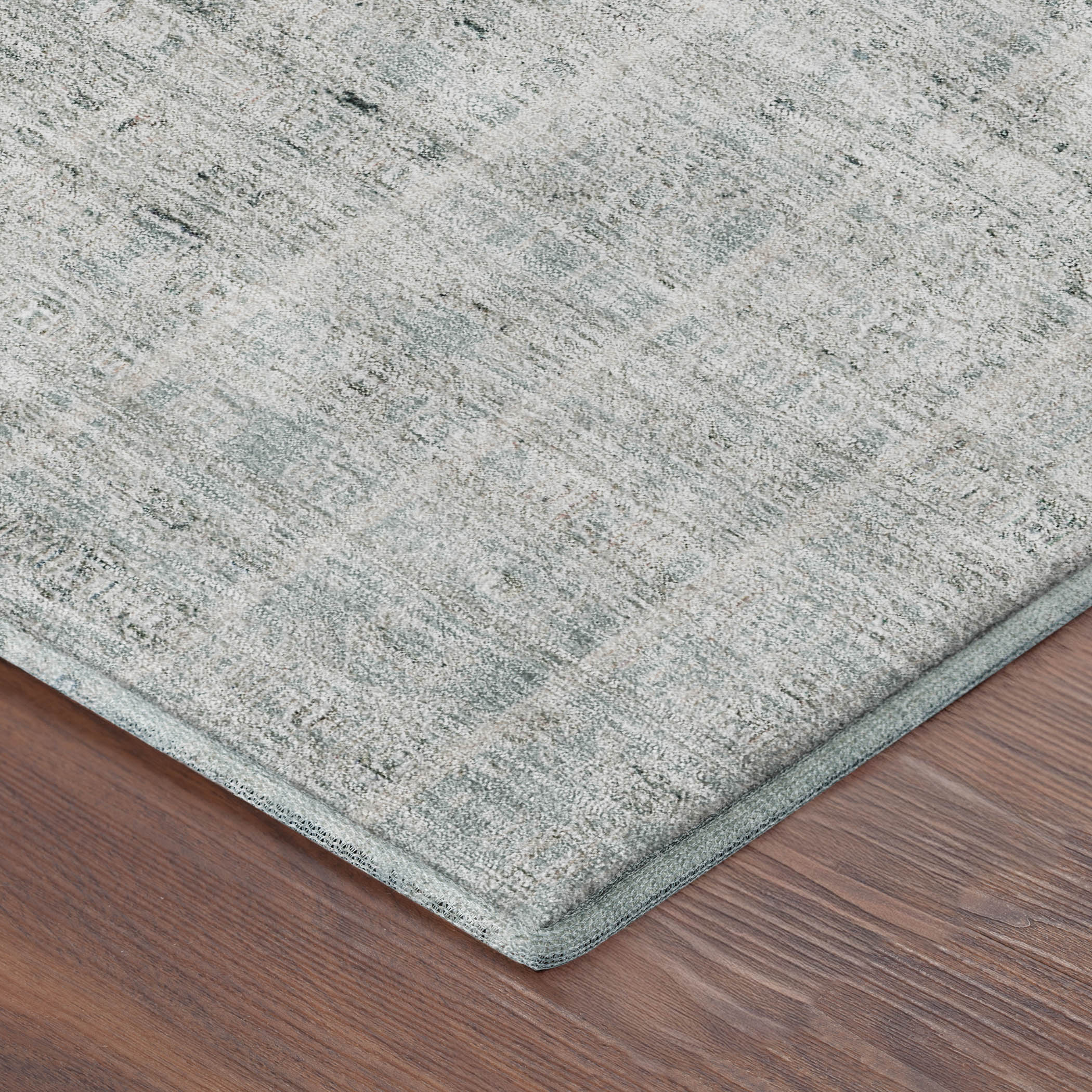 Salzburg Machine Washable Transitional Teal Rug 1'8" x 2'6" #shape_Rectangle
