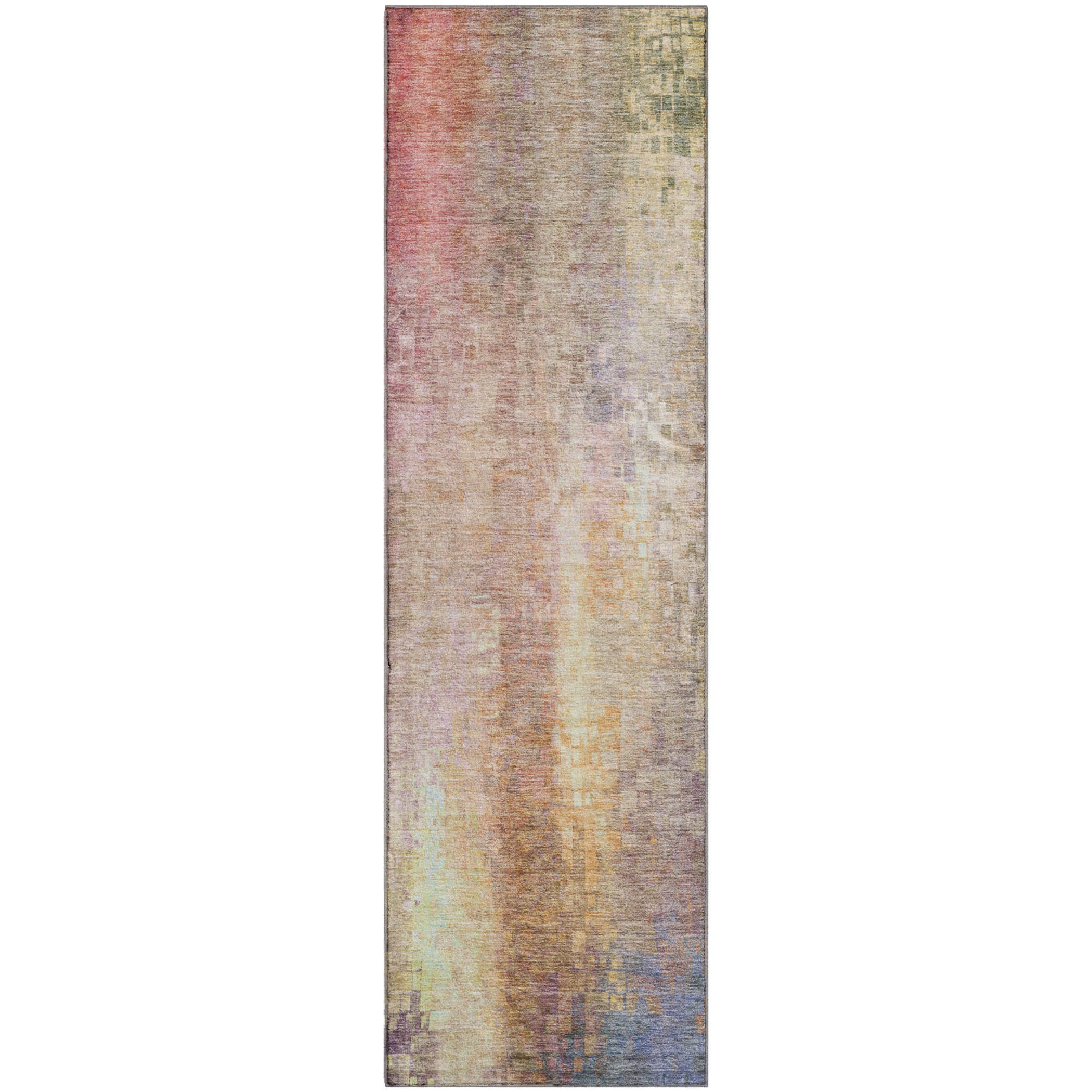 Seoul Machine Washable Transitional Blush Pink Rug 2'3" x 7'6" #shape_Runner