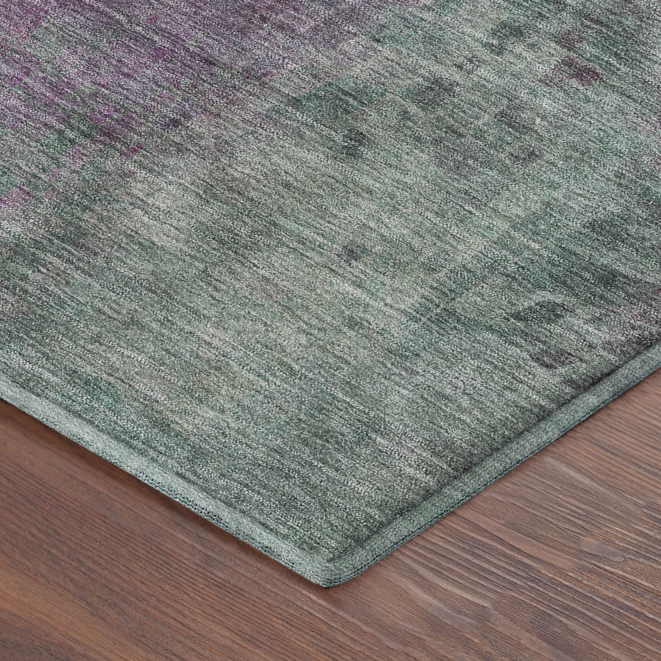 Seoul Machine Washable Transitional Purple Rug 1'8" x 2'6" #shape_Rectangle
