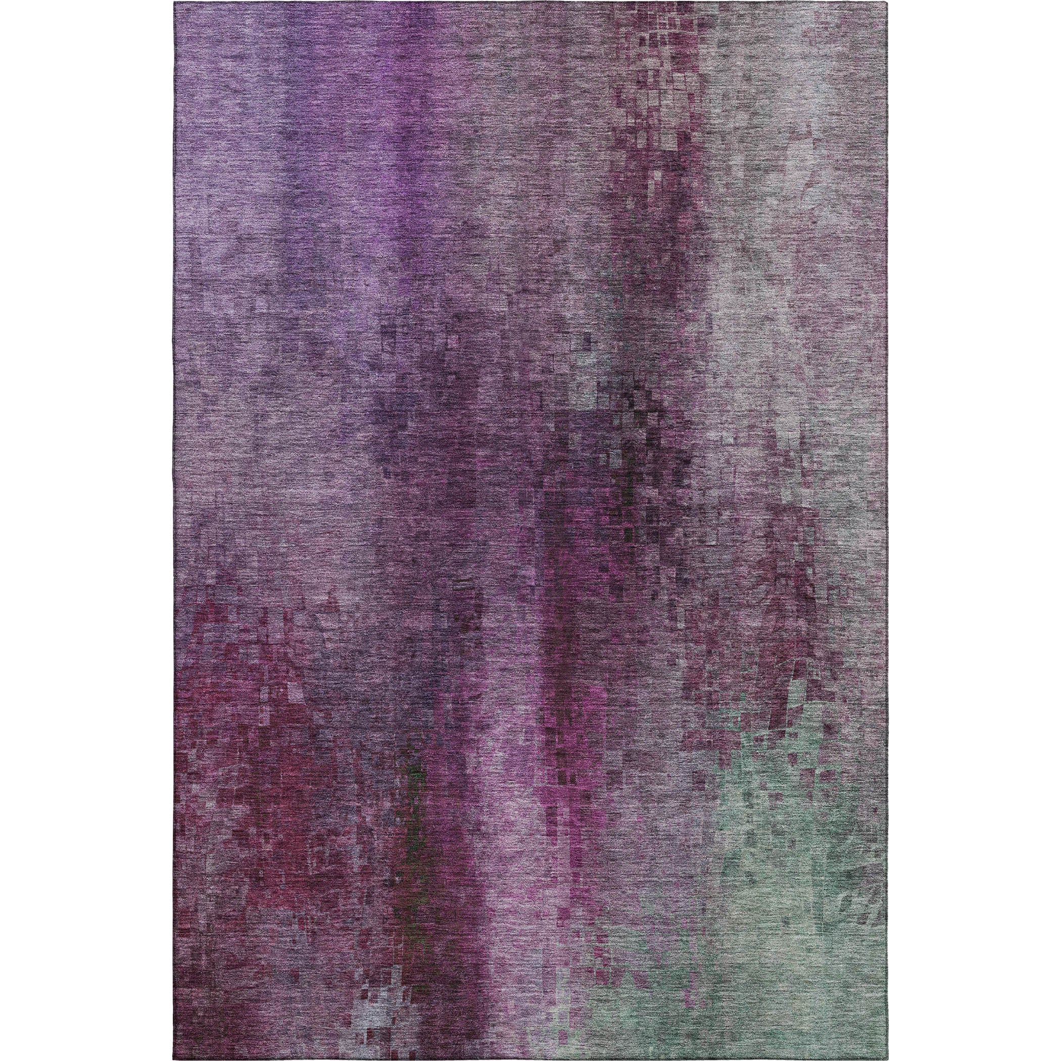 Seoul Machine Washable Transitional Purple Rug 2'6" x 3'10" #shape_Rectangle