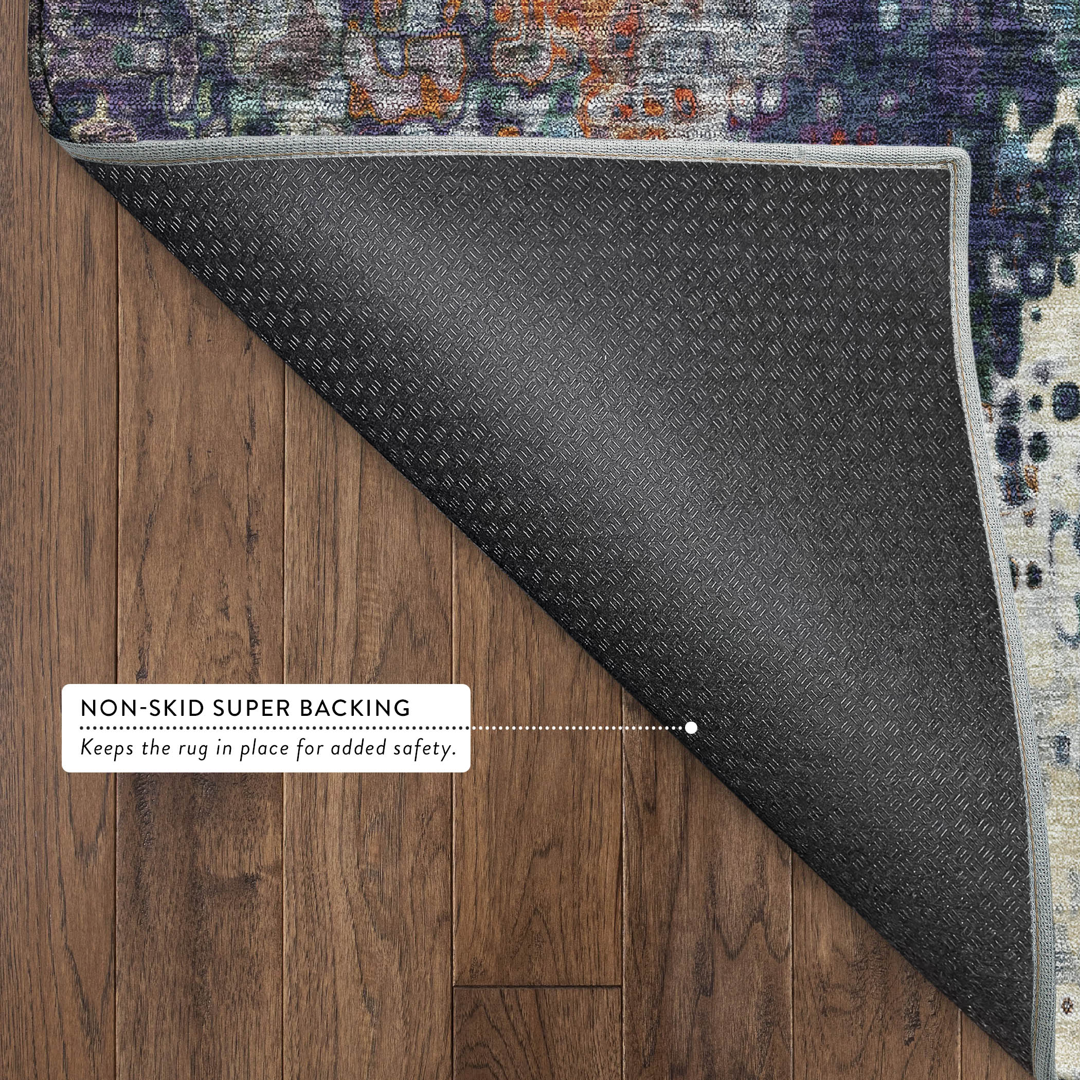 Budapest Machine Washable Transitional Blue Rug 1'8" x 2'6" #shape_Rectangle